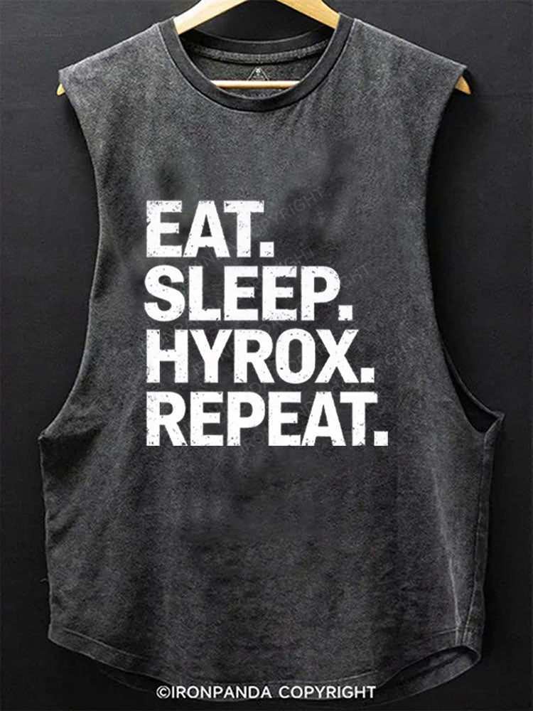 Eat. Sleep. Hyrox. Repeat Scoop Bottom Cotton Tank