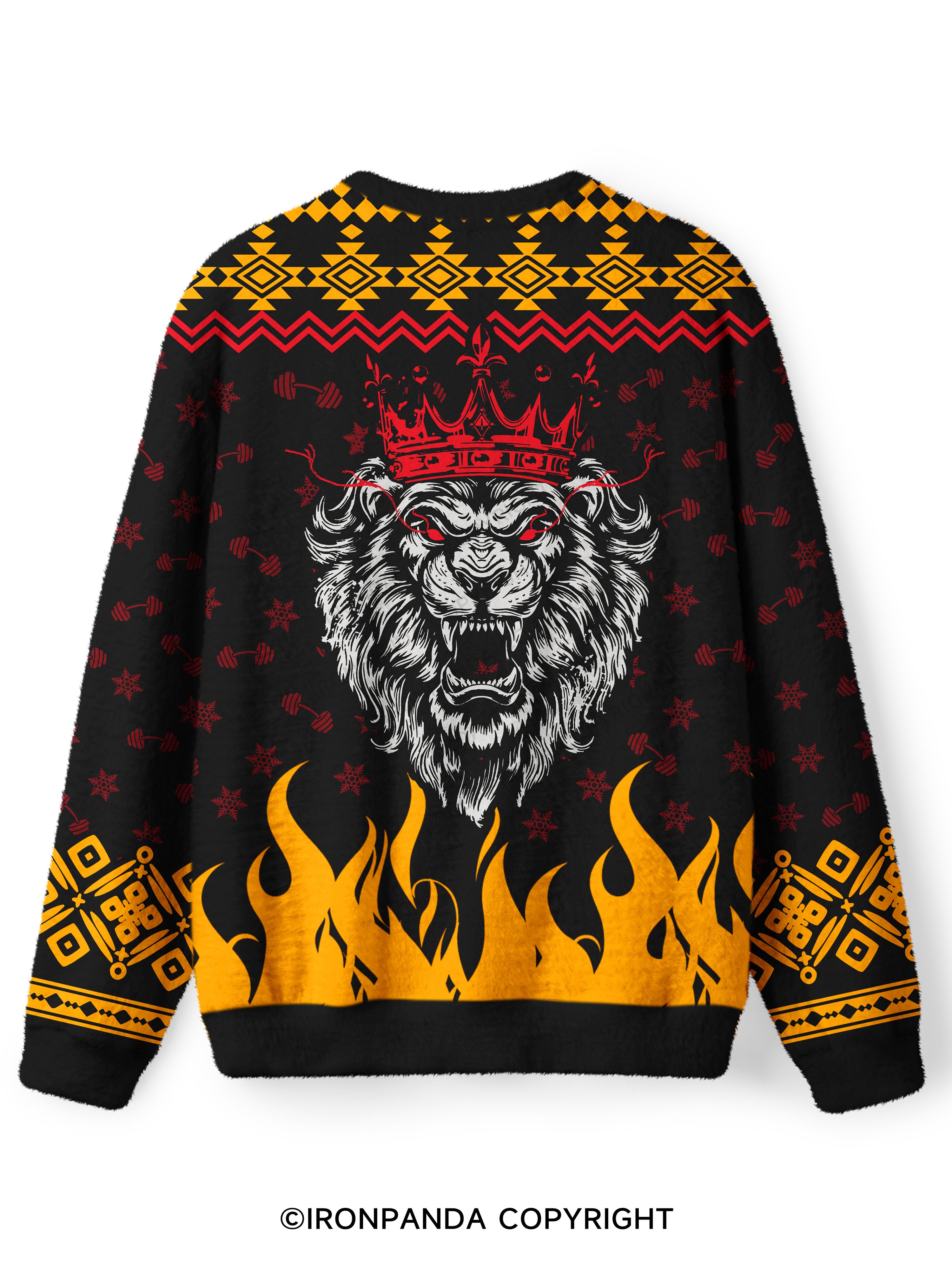 Lion King Ugly Fuzzy Fleece Sweater