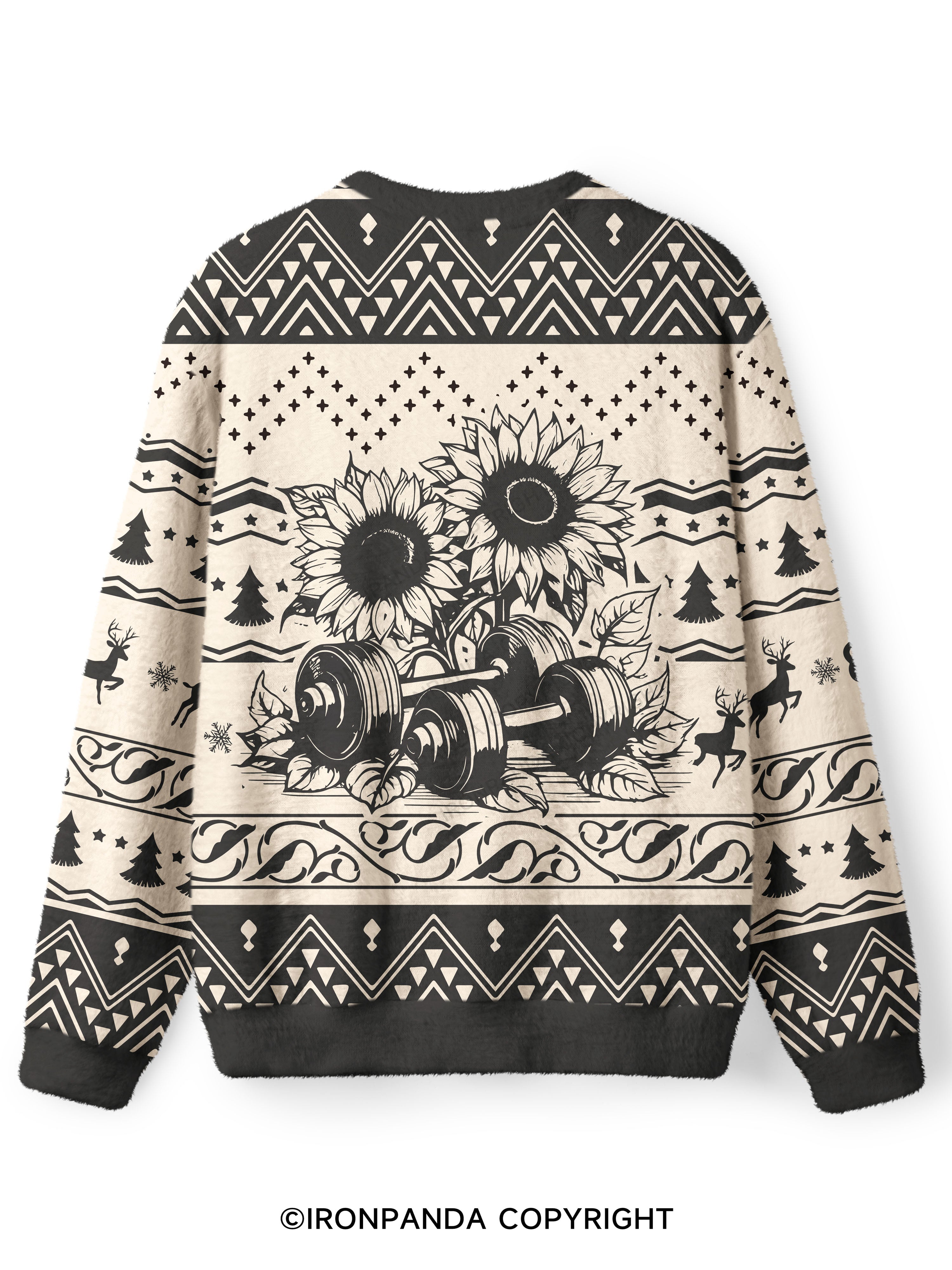 Greatness IS BUILT ONE REP AT A TIME Ugly Fuzzy Fleece Sweater