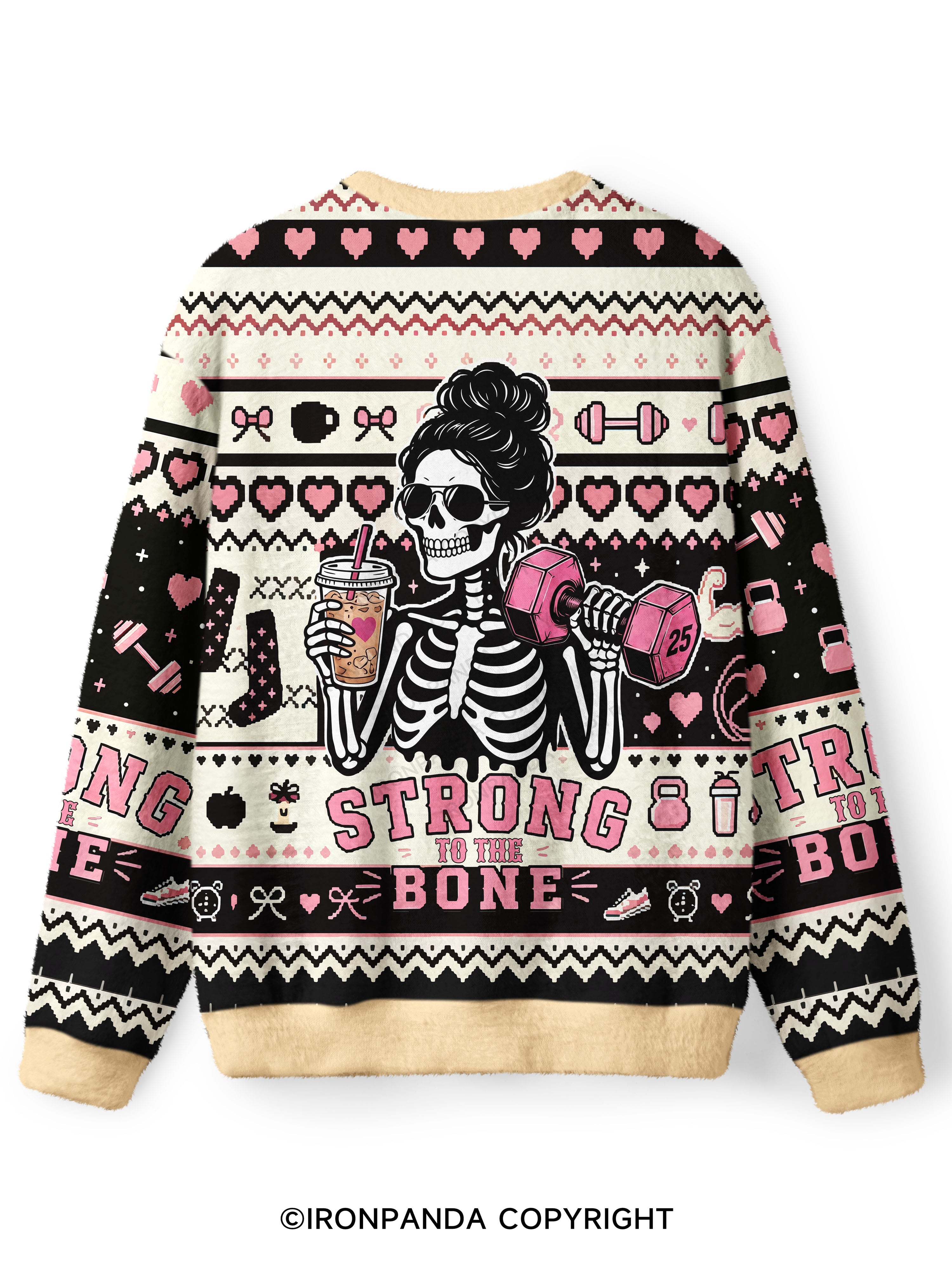 STRONG TO THE BONE Ugly Fuzzy Fleece Sweater