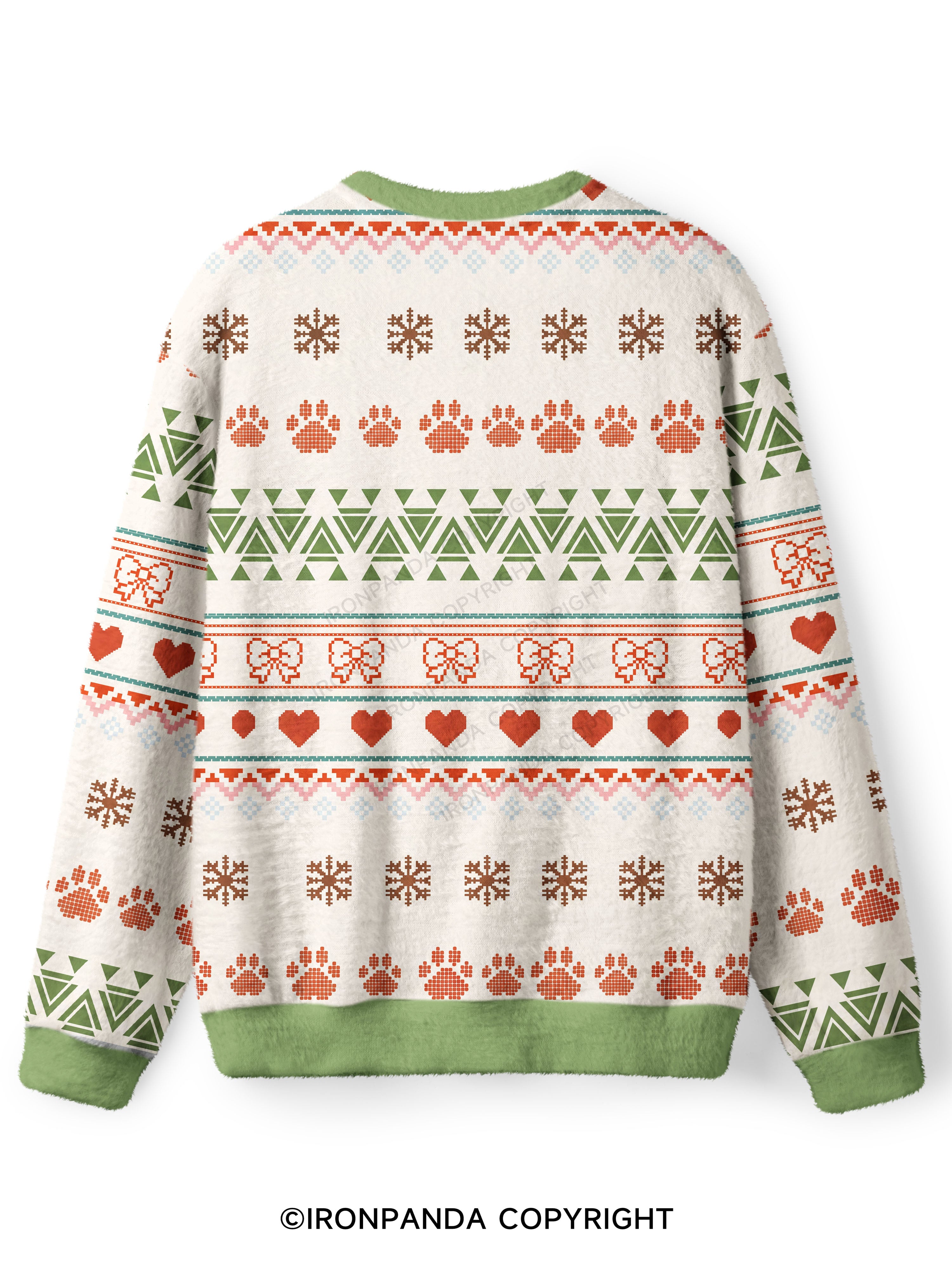 MY HEAD SAYS GYM BUT MY HEART SAYS TACOS Ugly Fuzzy Fleece Sweater