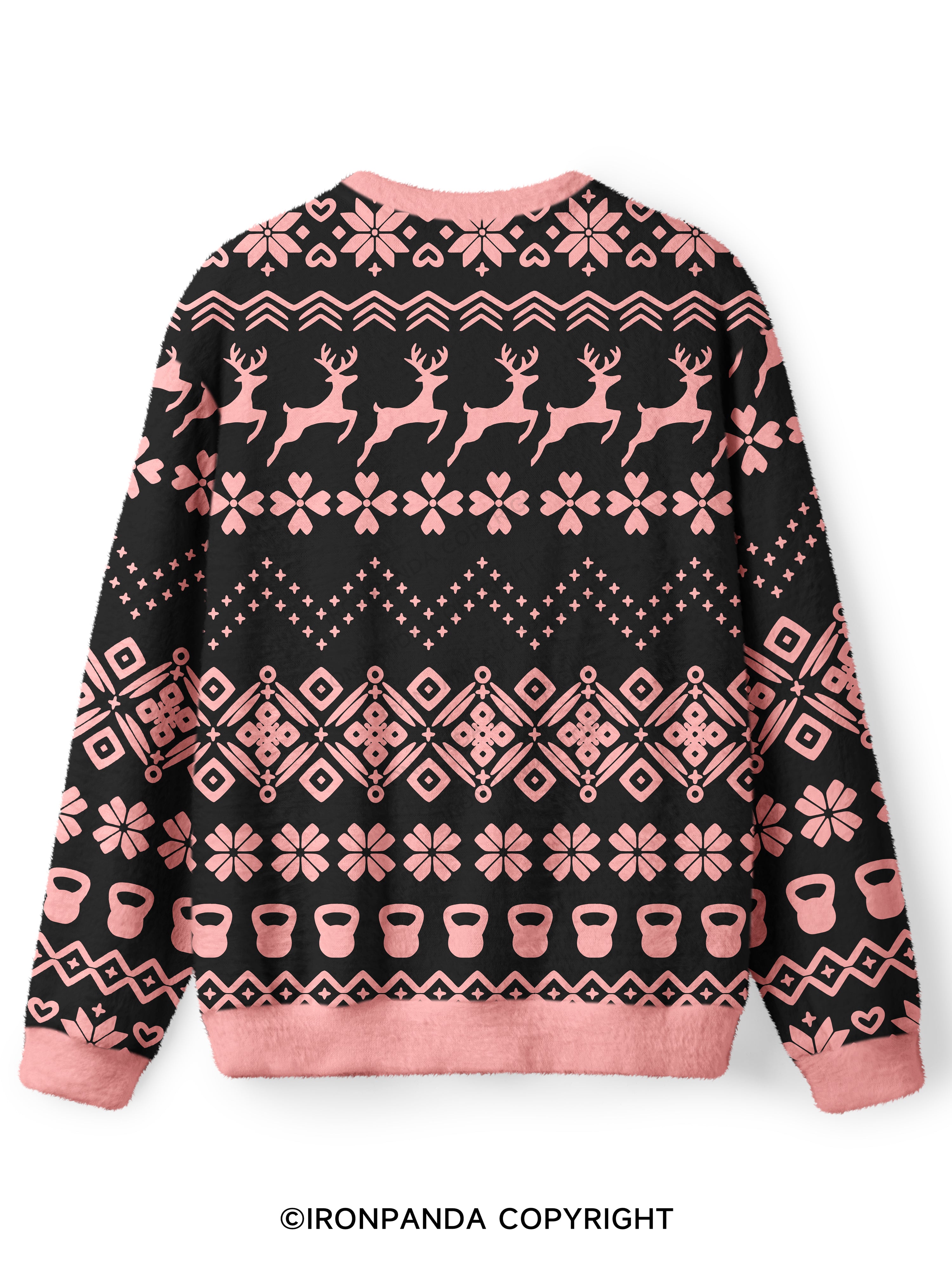 BUILT NOT BOUGHT POSITIVE GYM Ugly Fuzzy Fleece Sweater