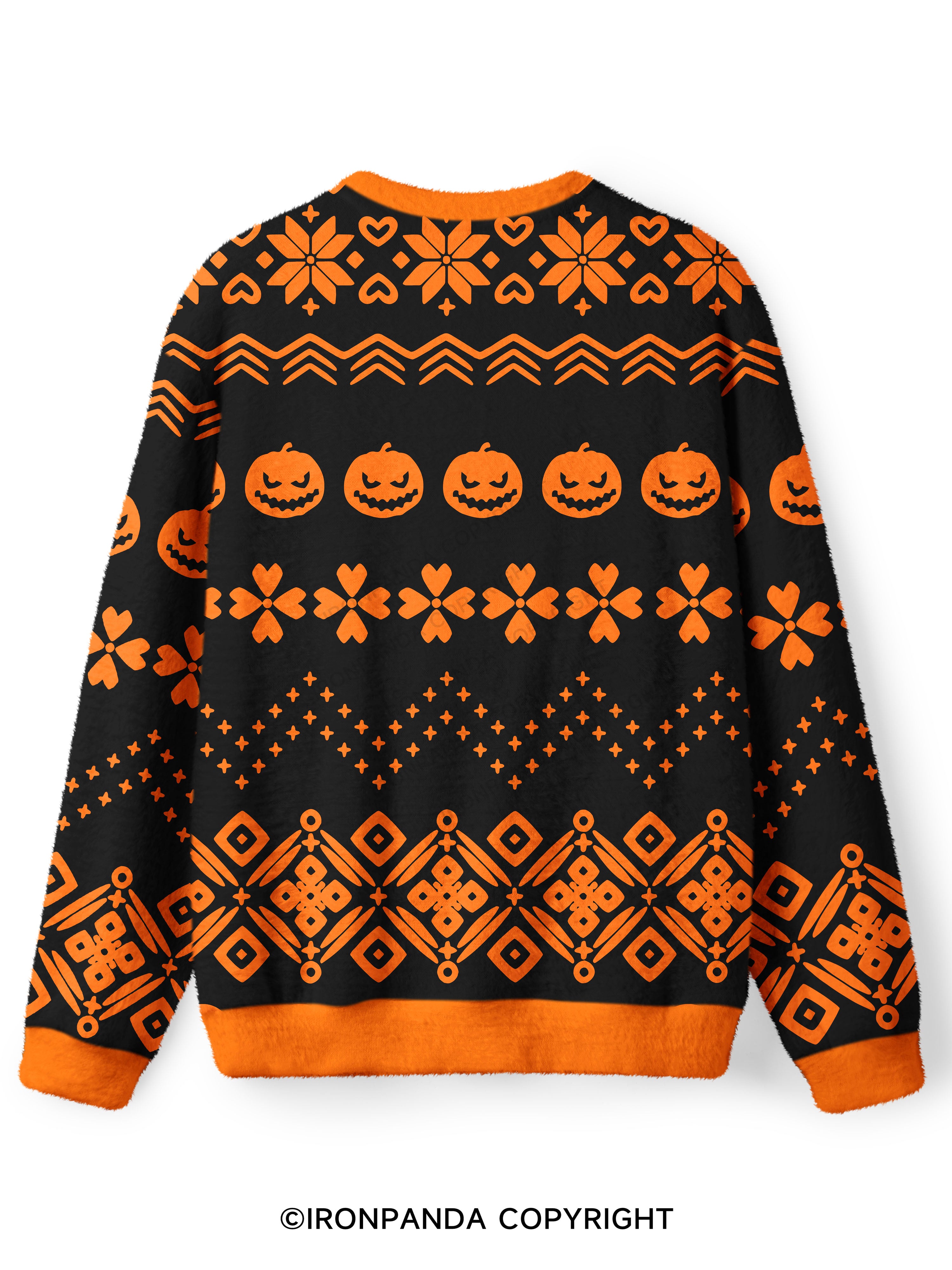 SPOOKY STRONG GIRL CLUB Ugly Fuzzy Fleece Sweater