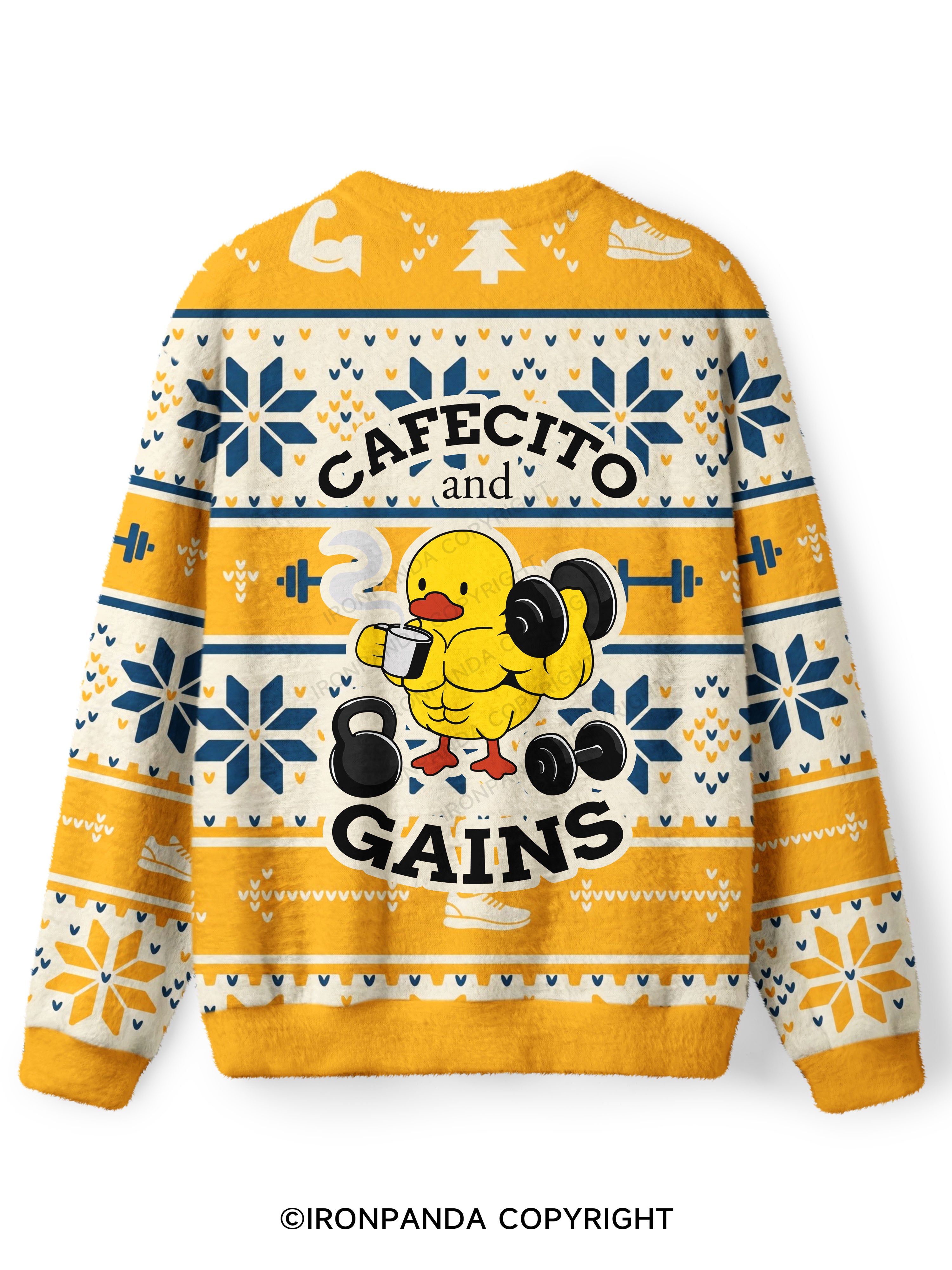 CAFECITO AND GAINS Ugly Fuzzy Fleece Sweater