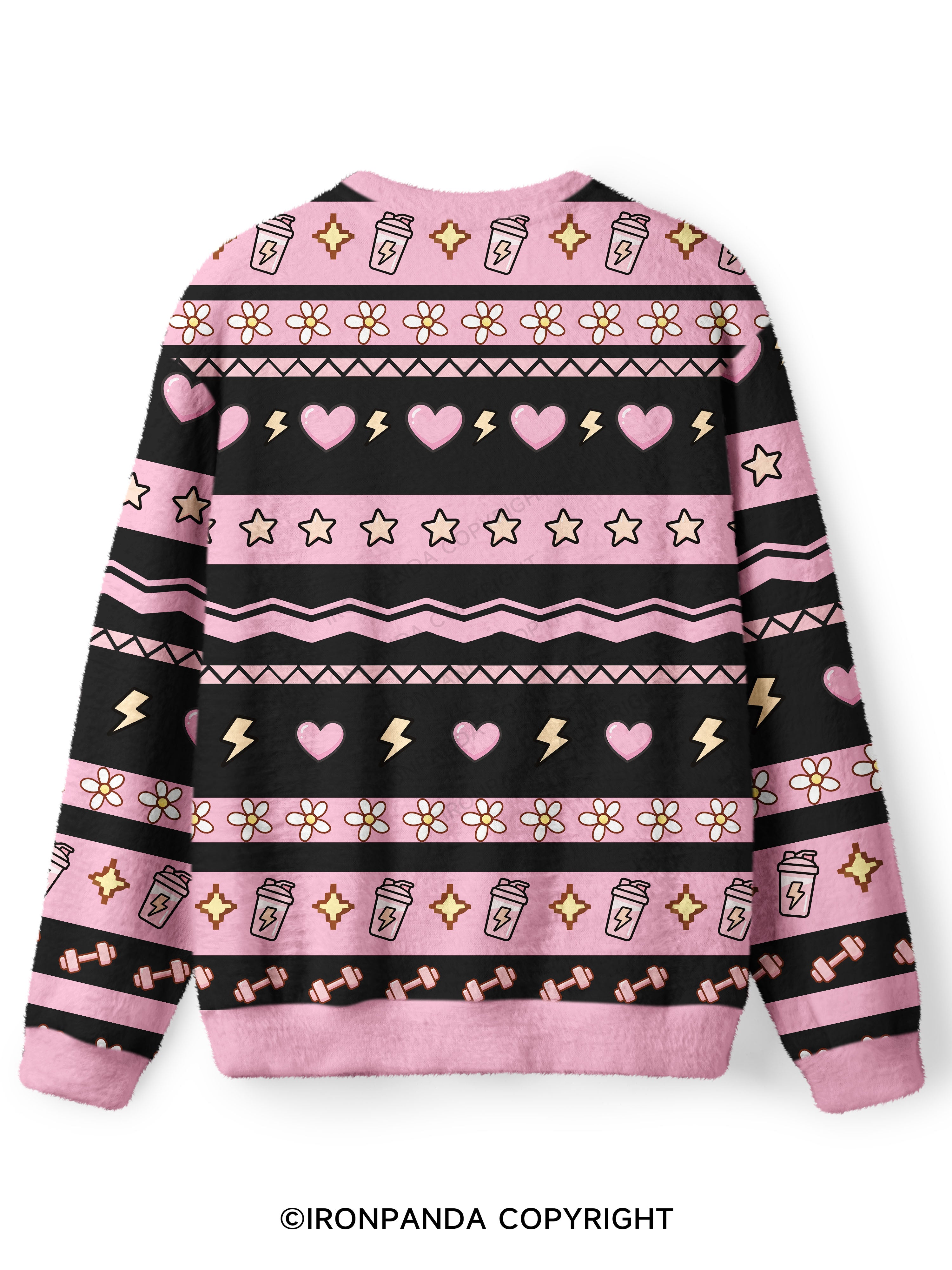 perfect peach Ugly Fuzzy Fleece Sweater