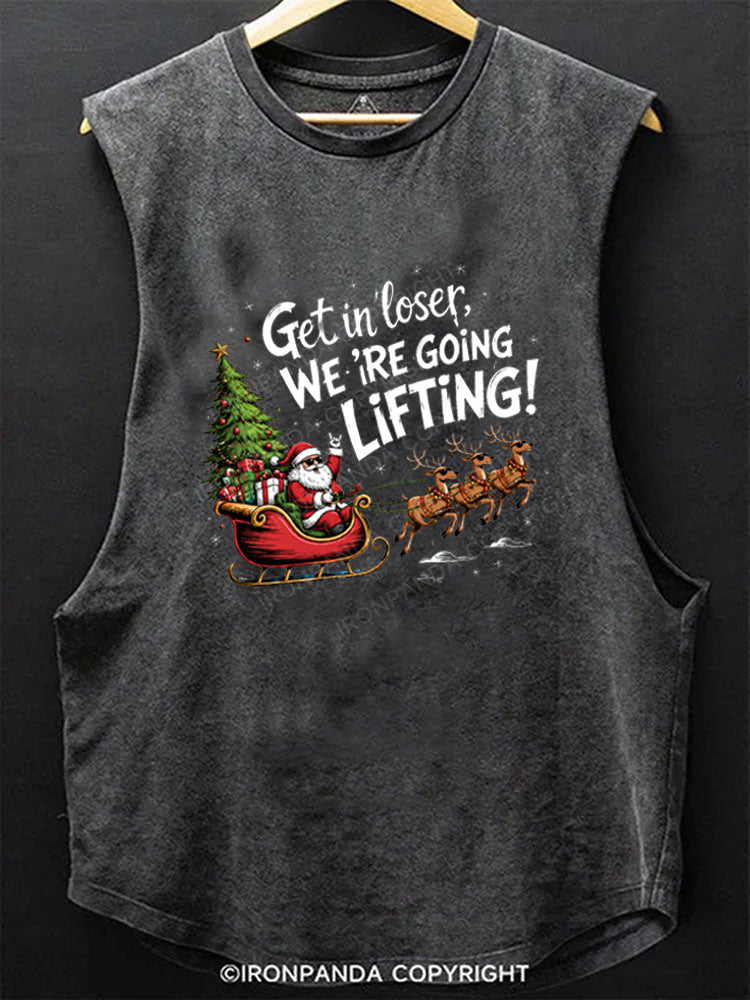 GET IN LOSER, WE'RE GOING LIFTING! Scoop Bottom Cotton Tank