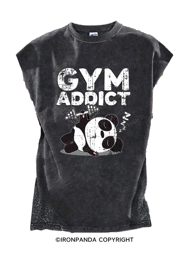 Gym Addict Panda Sport Cut Off Tank