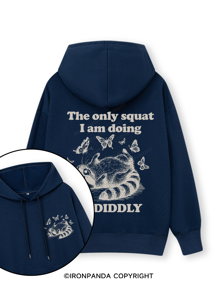 The Only Squat I’m Doing Is Diddly Double-Sided Printed Classic Gym Hoodie