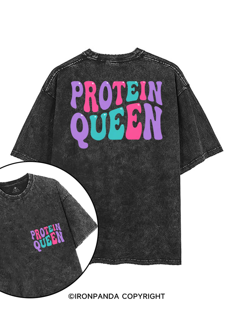 PROTEIN QUEEN printed Gym Shirt