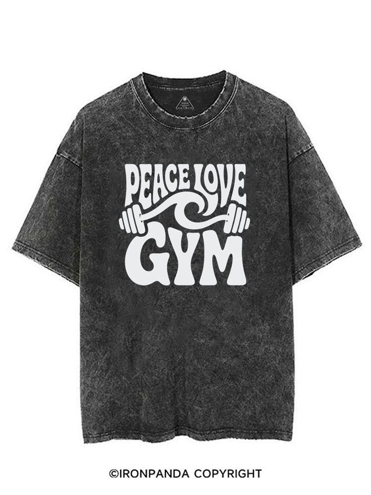 PEACE LOVE GYM VINTAGE GYM SHIRT