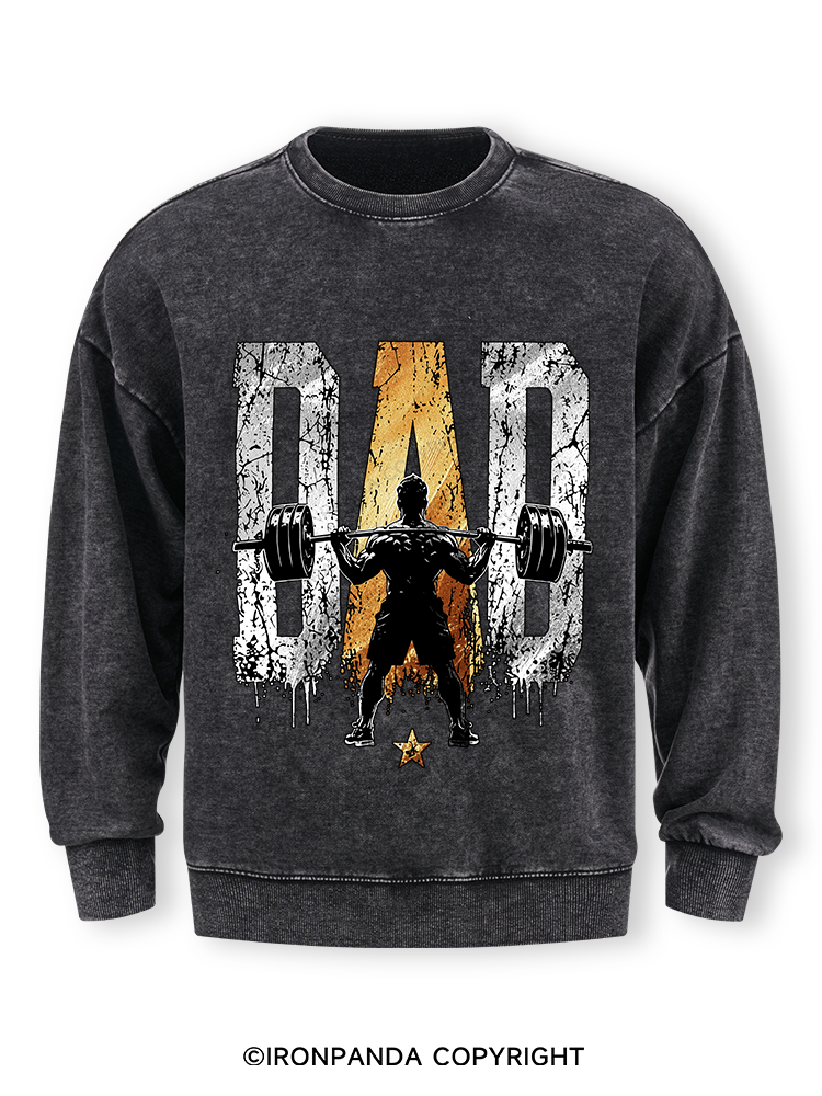 Dad Lifting Washed Sweatshirt