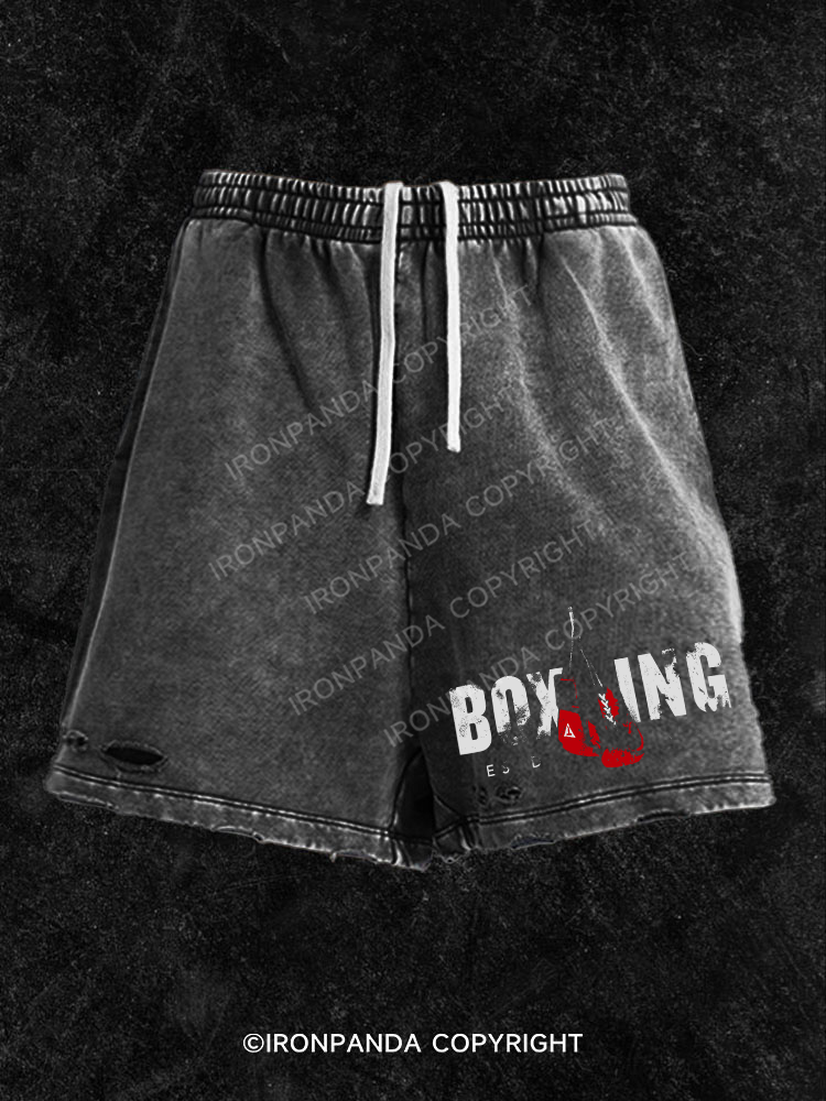 Boxing Washed Gym Shorts