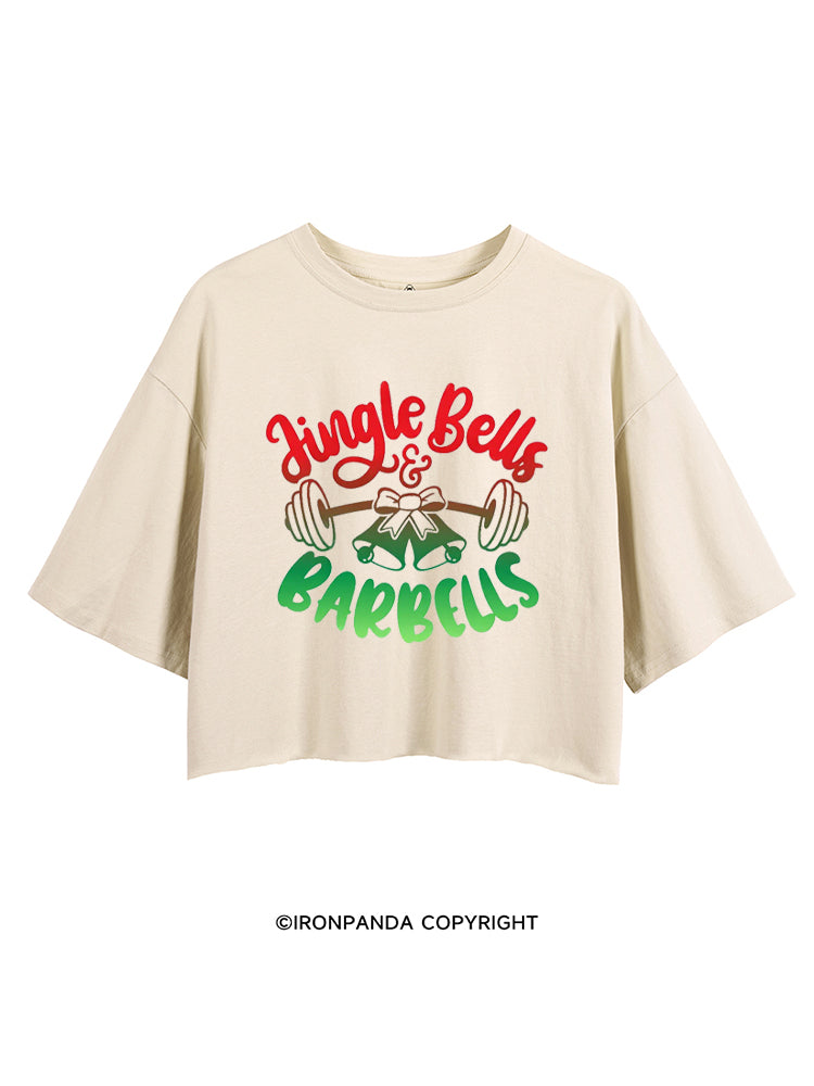 JINGLE BELLS & BARBELLS CROP TOPS