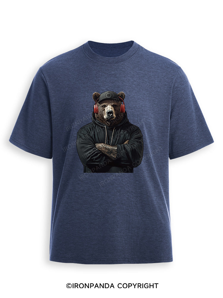 Bear with headphones Ultra Soft Heather T-Shirt
