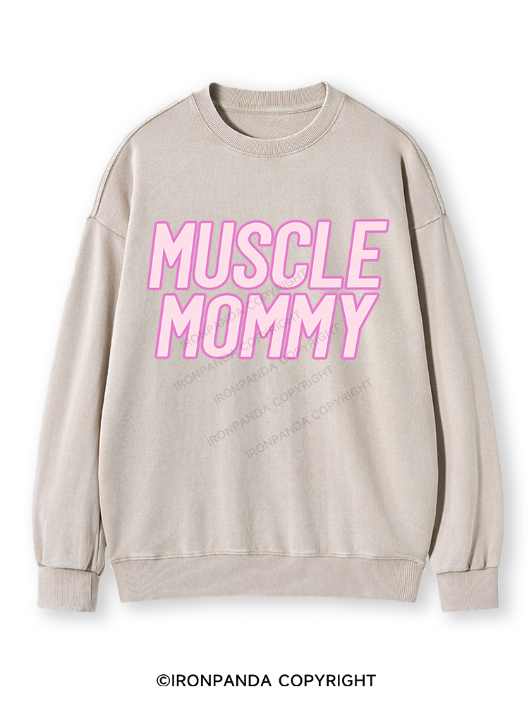 MUSCLE MOM Washed Sweatshirt