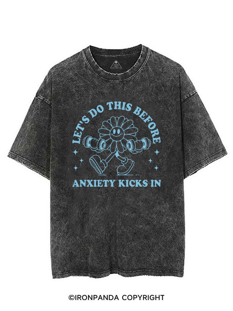 LET'S DO THIS BEFORE ANXIETY KICKS IN GYM SUNFLOWER VINTAGE GYM SHIRT