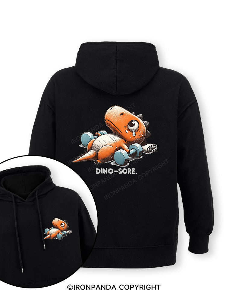 DINO-SORE AFTER WORKOUT Double-Sided Printed Classic Gym Hoodie