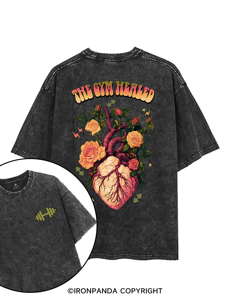 THE GYM HEALED printed Gym Shirt