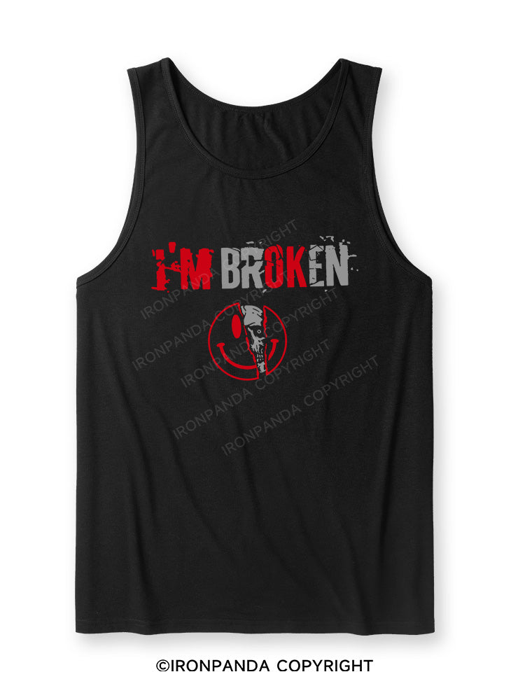 I’m Broken And Smiling Ultra Soft Heather Tank