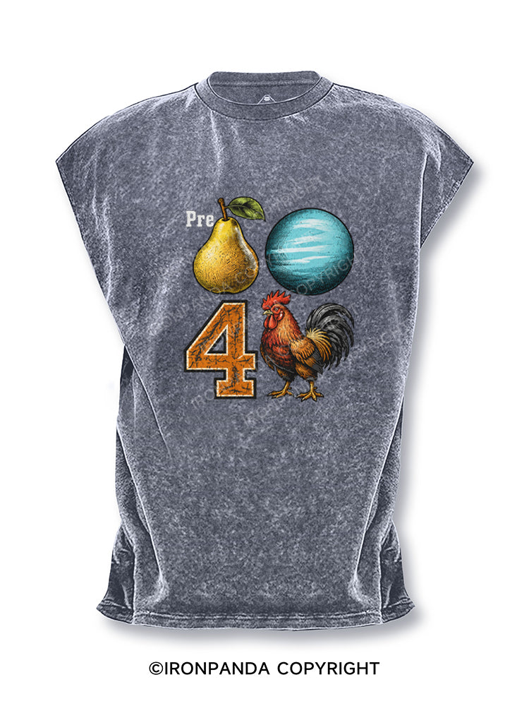 PREPARE Funny Gym Rooster Cut Off Tank