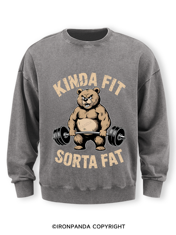 KINDA FIT SORTA FAT BEAR Washed Sweatshirt