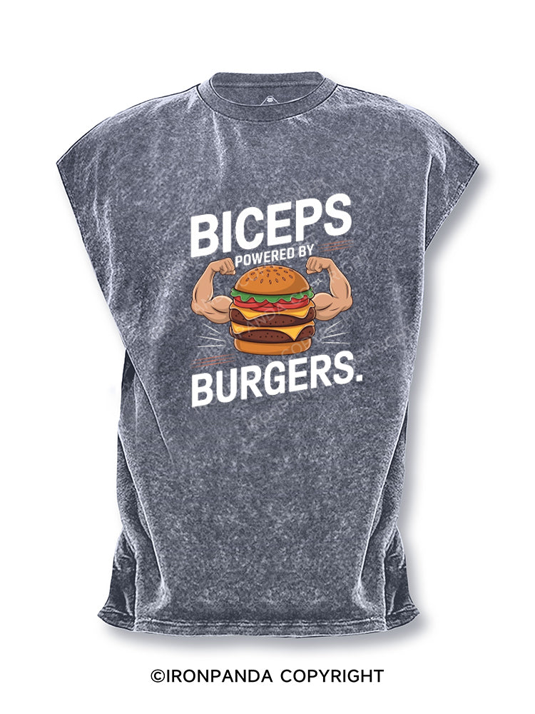 Biceps Powered By Burgers Cut Off Tank