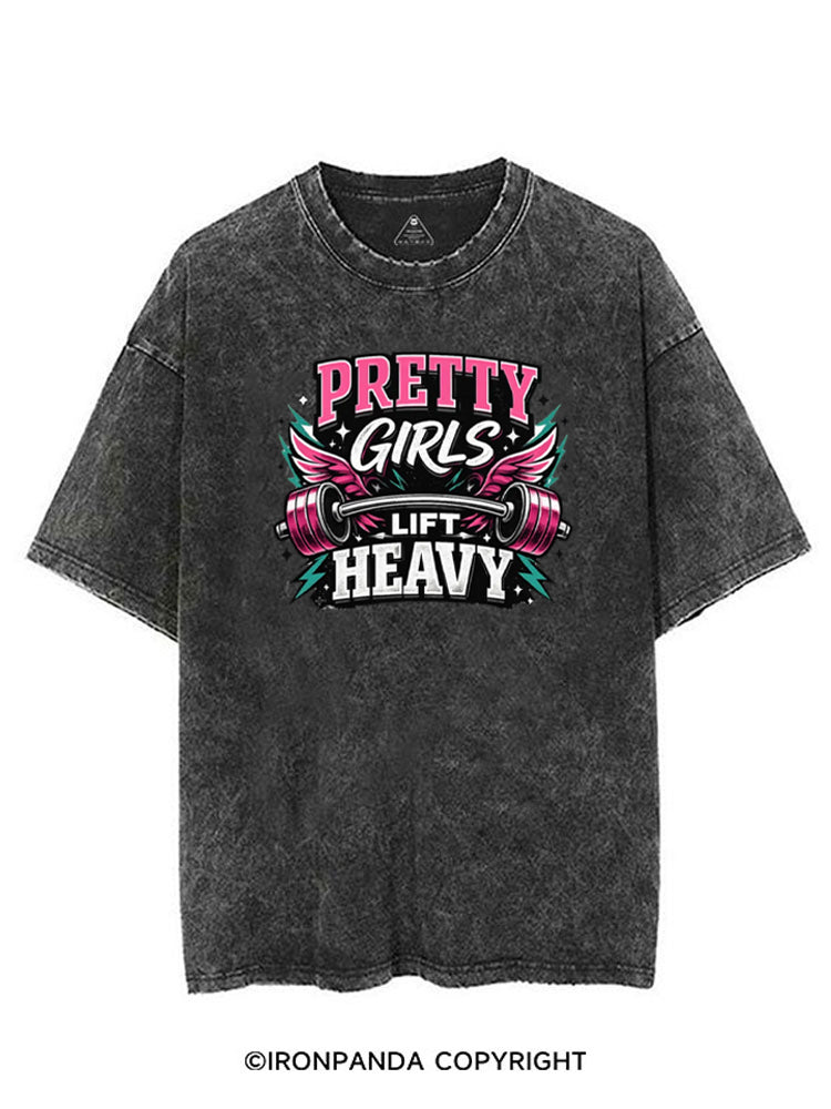 Pretty Girls Lift Heavy Powerlifting VINTAGE GYM SHIRT