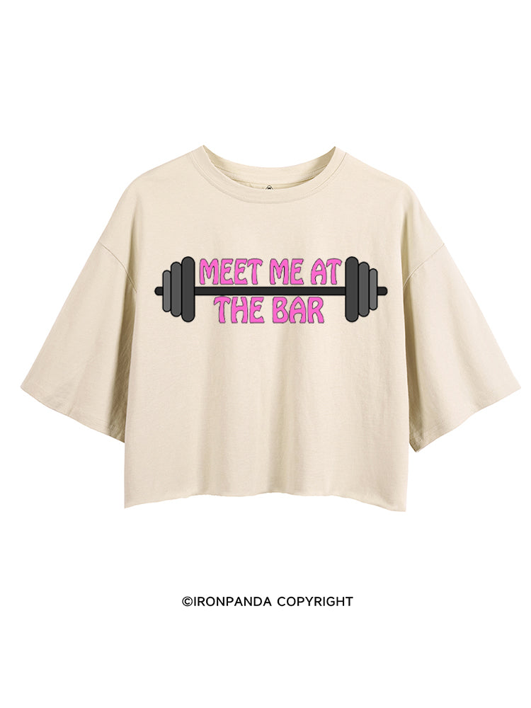Meet Me at the Bar Barbell CROP TOPS