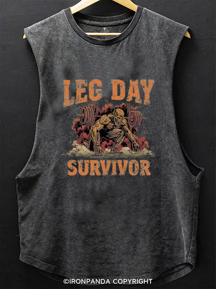 Leg Day Survivor Scoop Bottom Cotton Tank