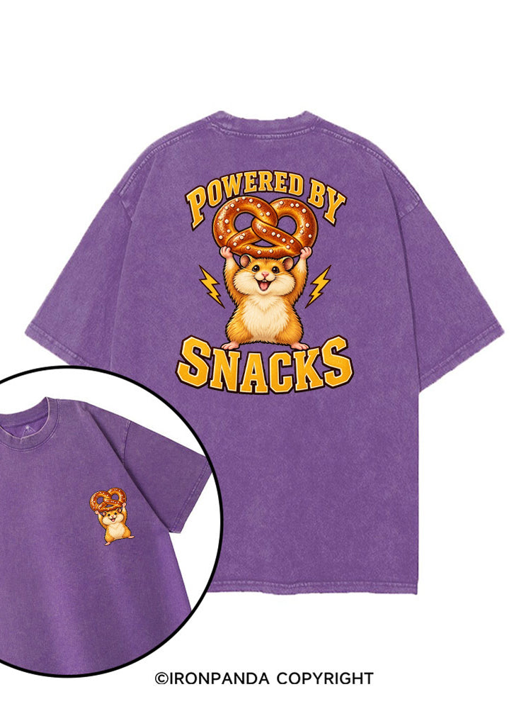 POWERED BY SNACKS FUNNY HAMSTER printed Gym Shirt
