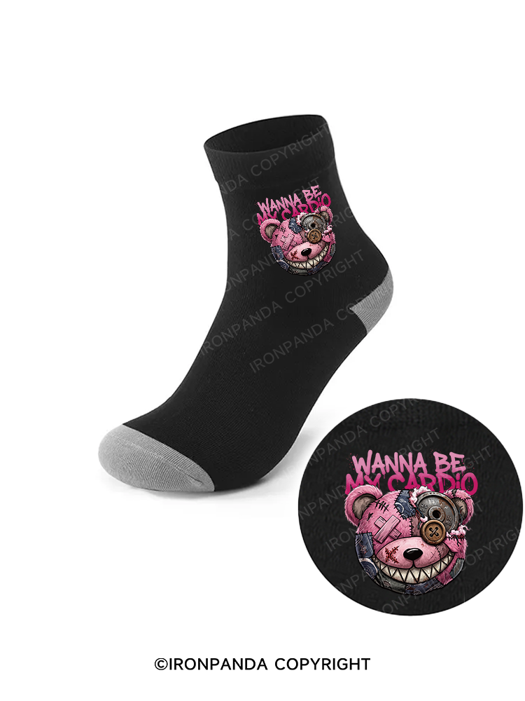 WANNA BE MY CARDIO Crew Socks