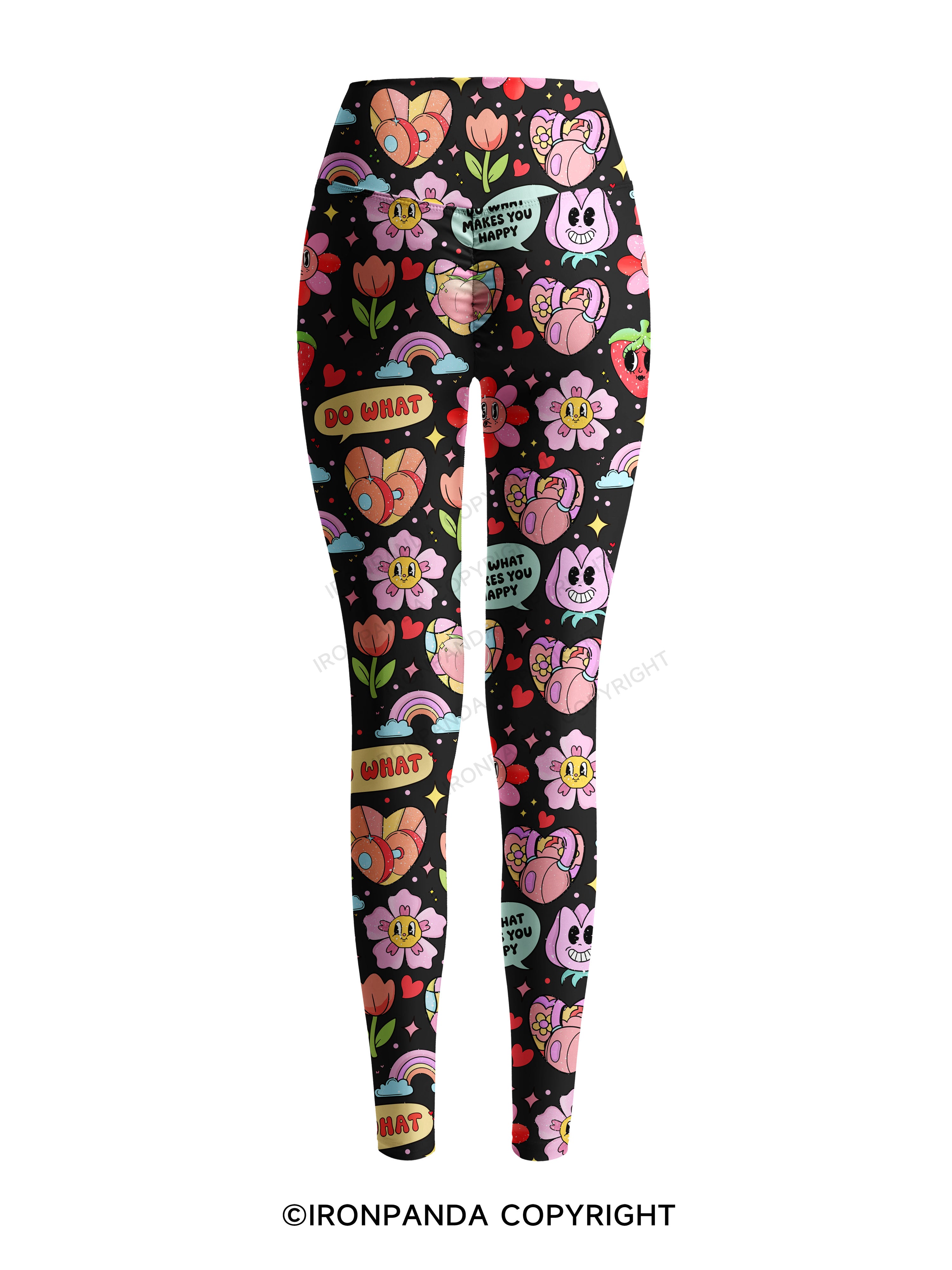 do what makes you happy Printed Yoga Pants
