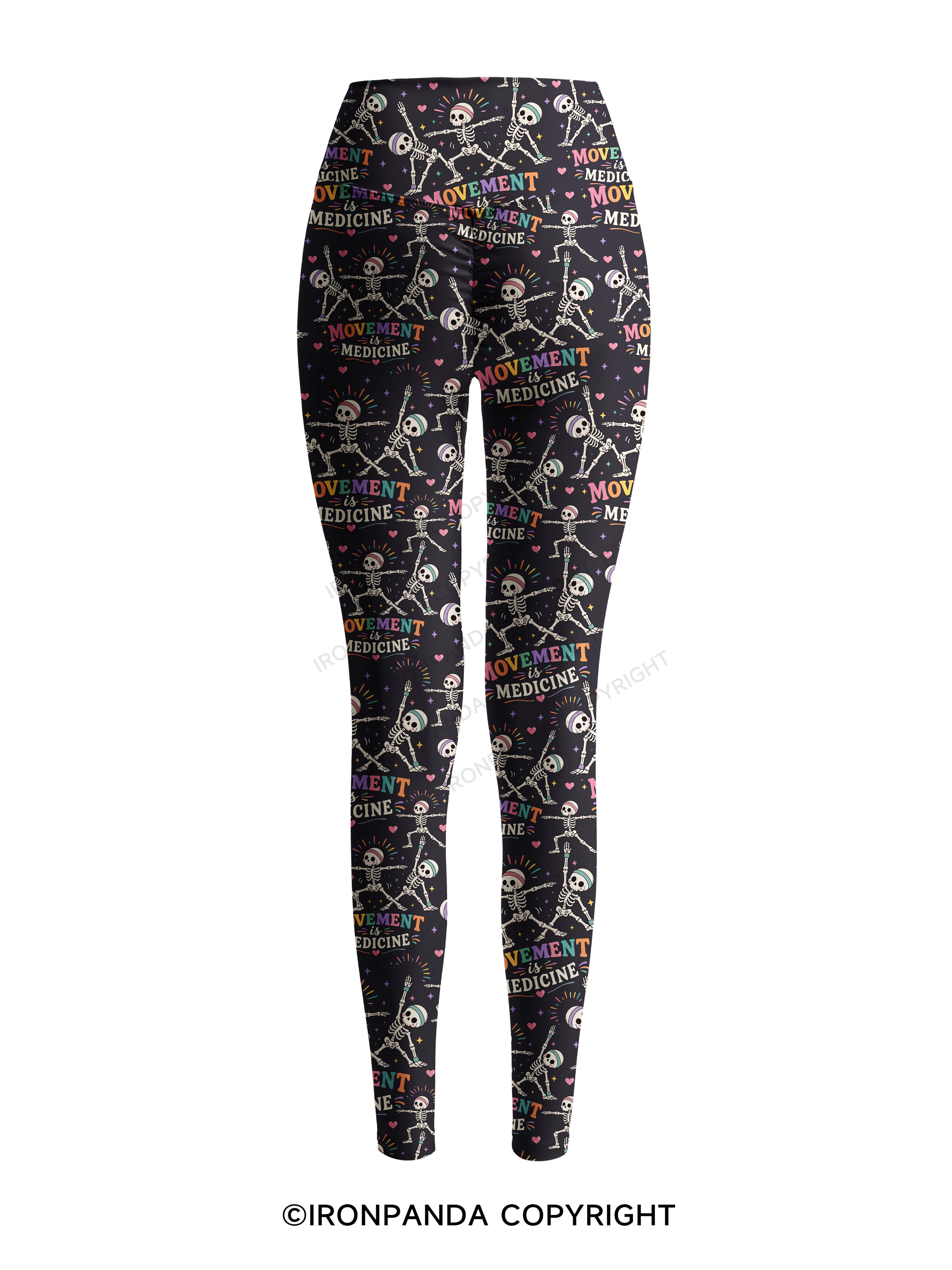 Movement Is Medicine Printed Yoga Pants