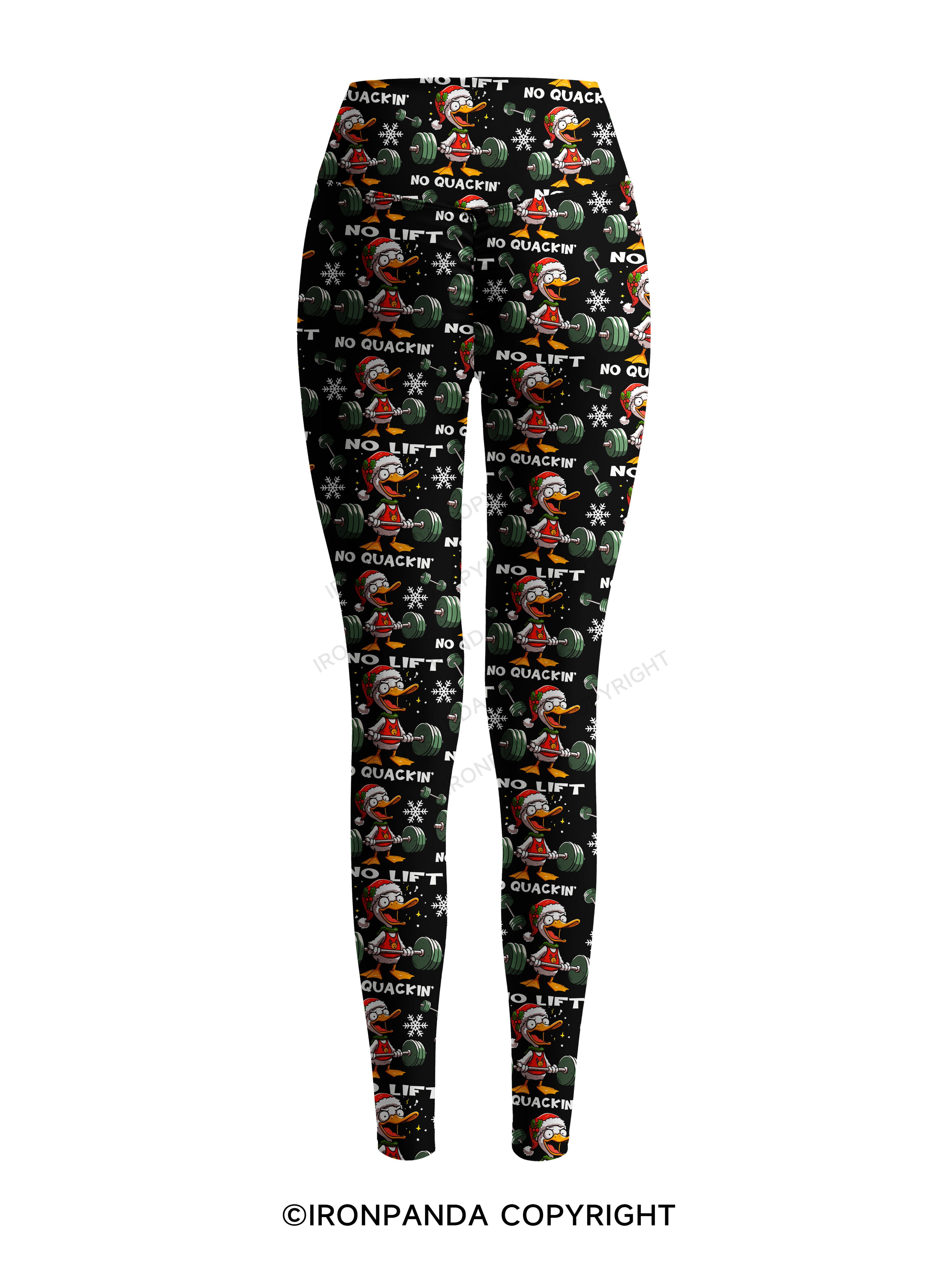 No Lift, No quackin' Printed Yoga Pants
