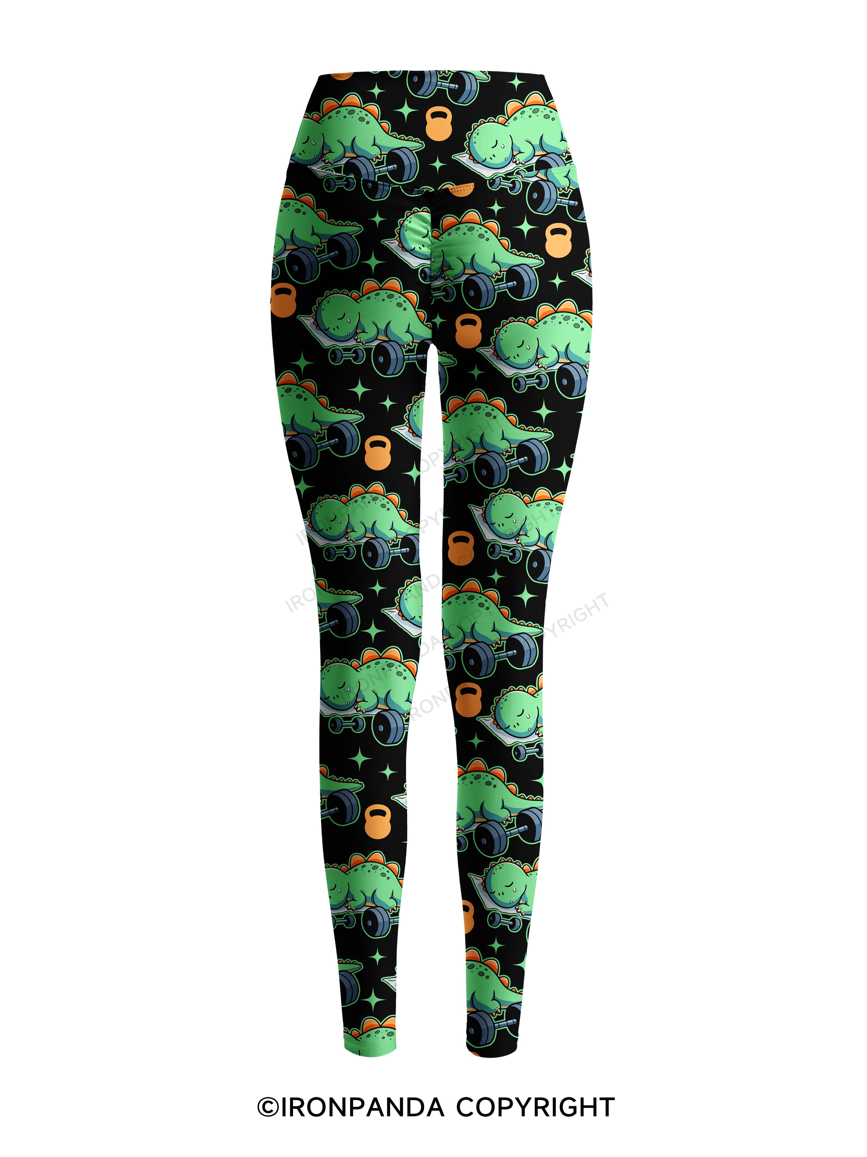Dino-Sore Sleep Printed Yoga Pants
