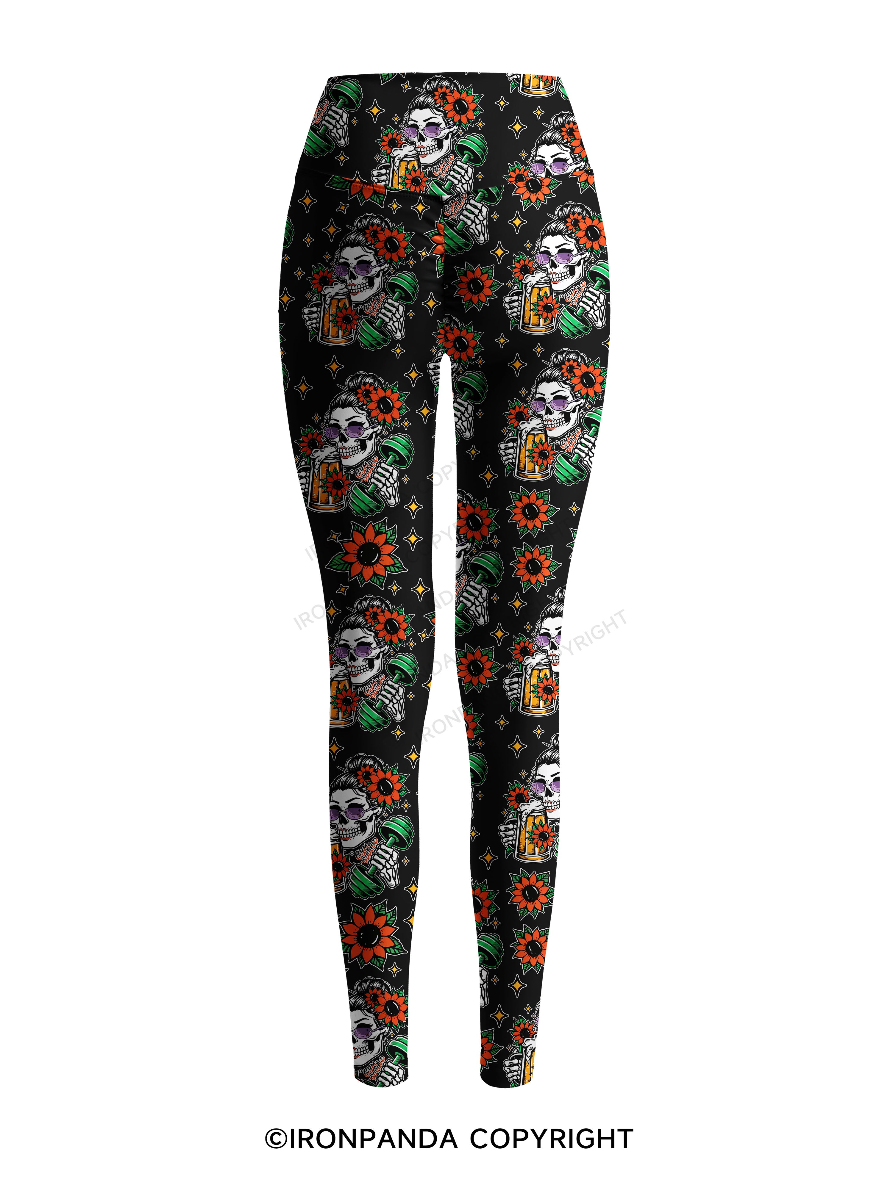 BURPEES ？I THOUGHT YOU SAID BEER PLEASE Printed Yoga Pants