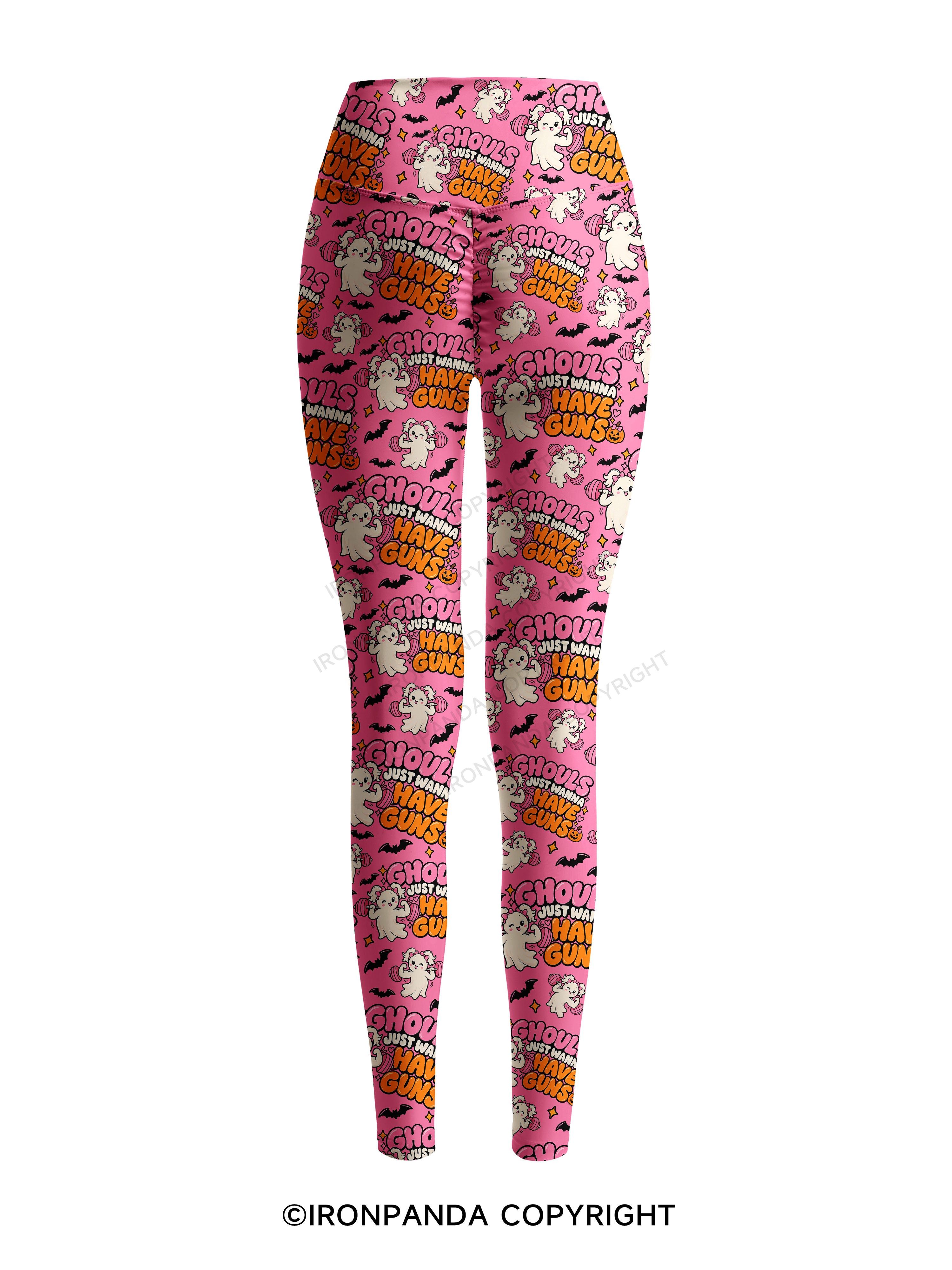 GHOULS JUST WANNA HAVE GUNS Printed Yoga Pants