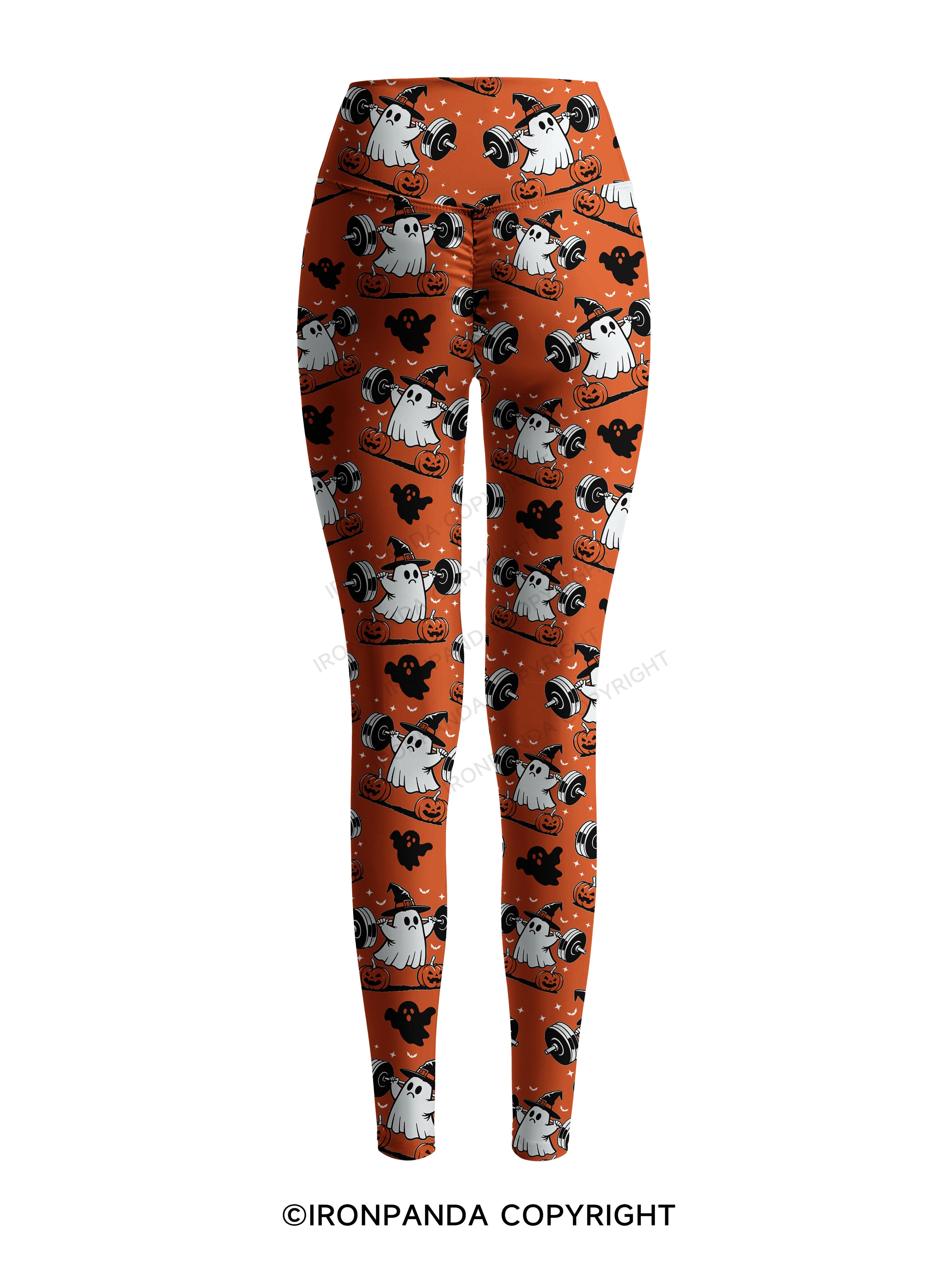 NO TRICKS JUST REPS Printed Yoga Pants
