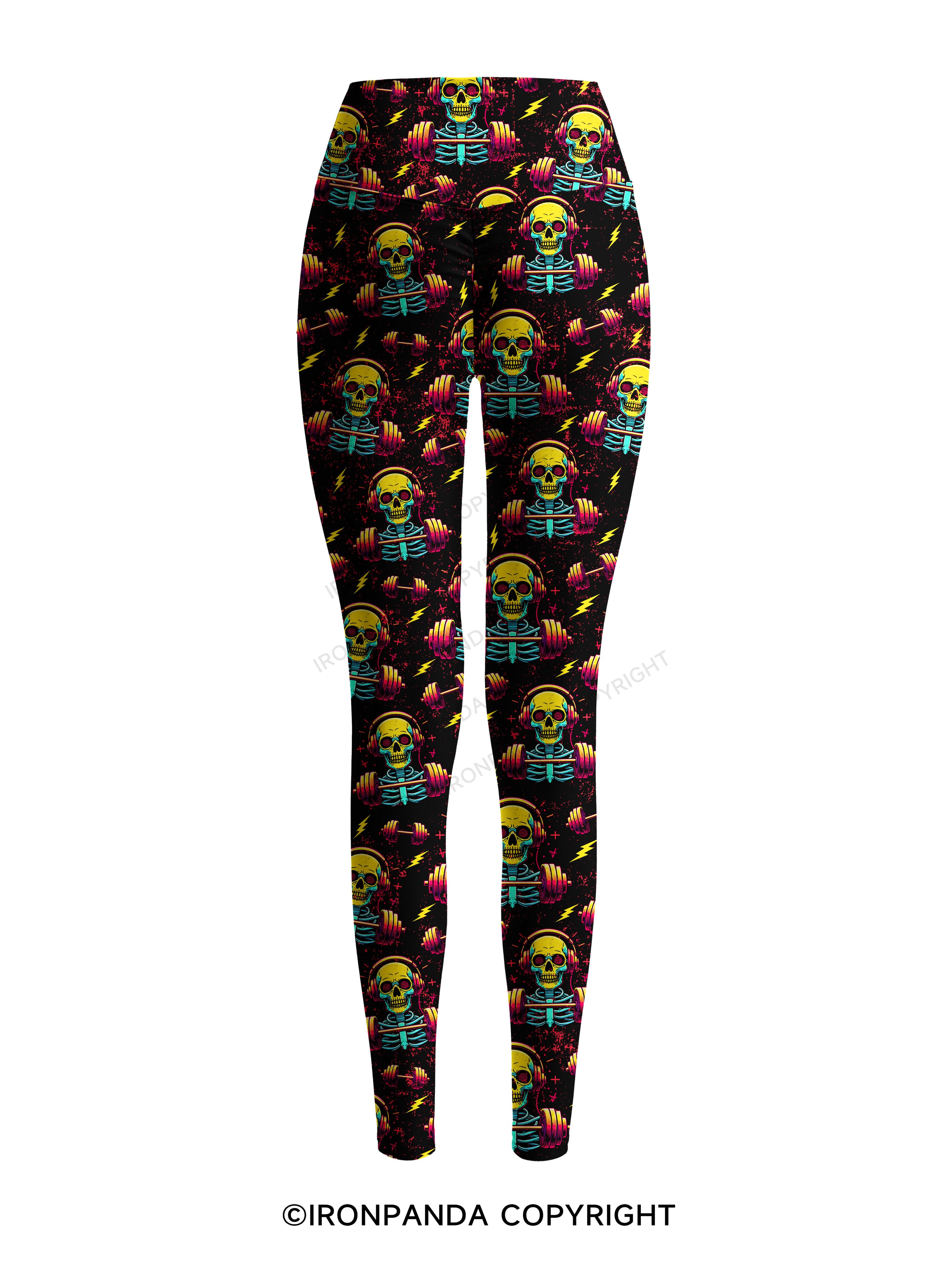 DEAD SERIOUS ABOUT LIFTING Printed Yoga Pants