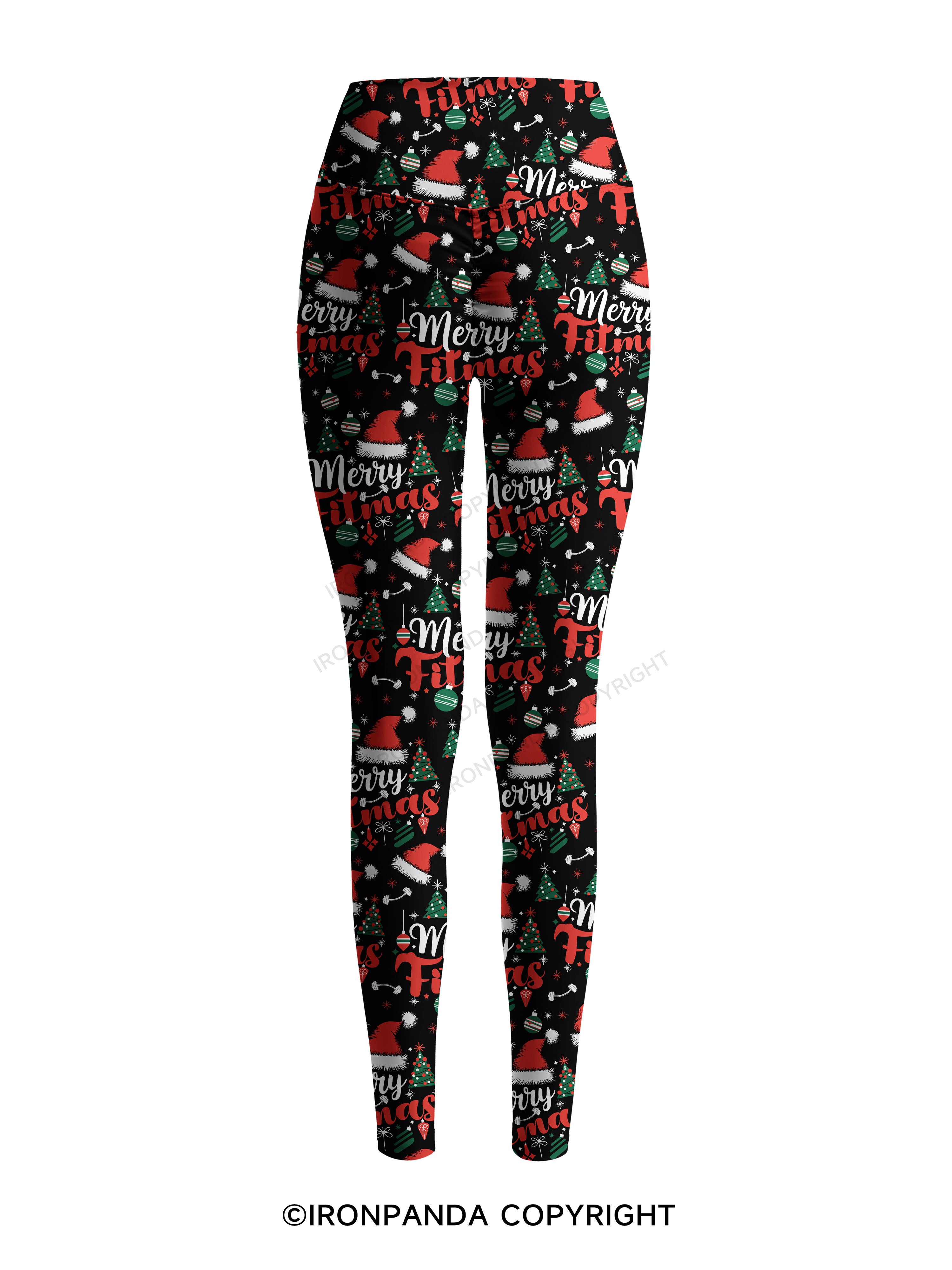 Merry Fitmas Printed Yoga Pants