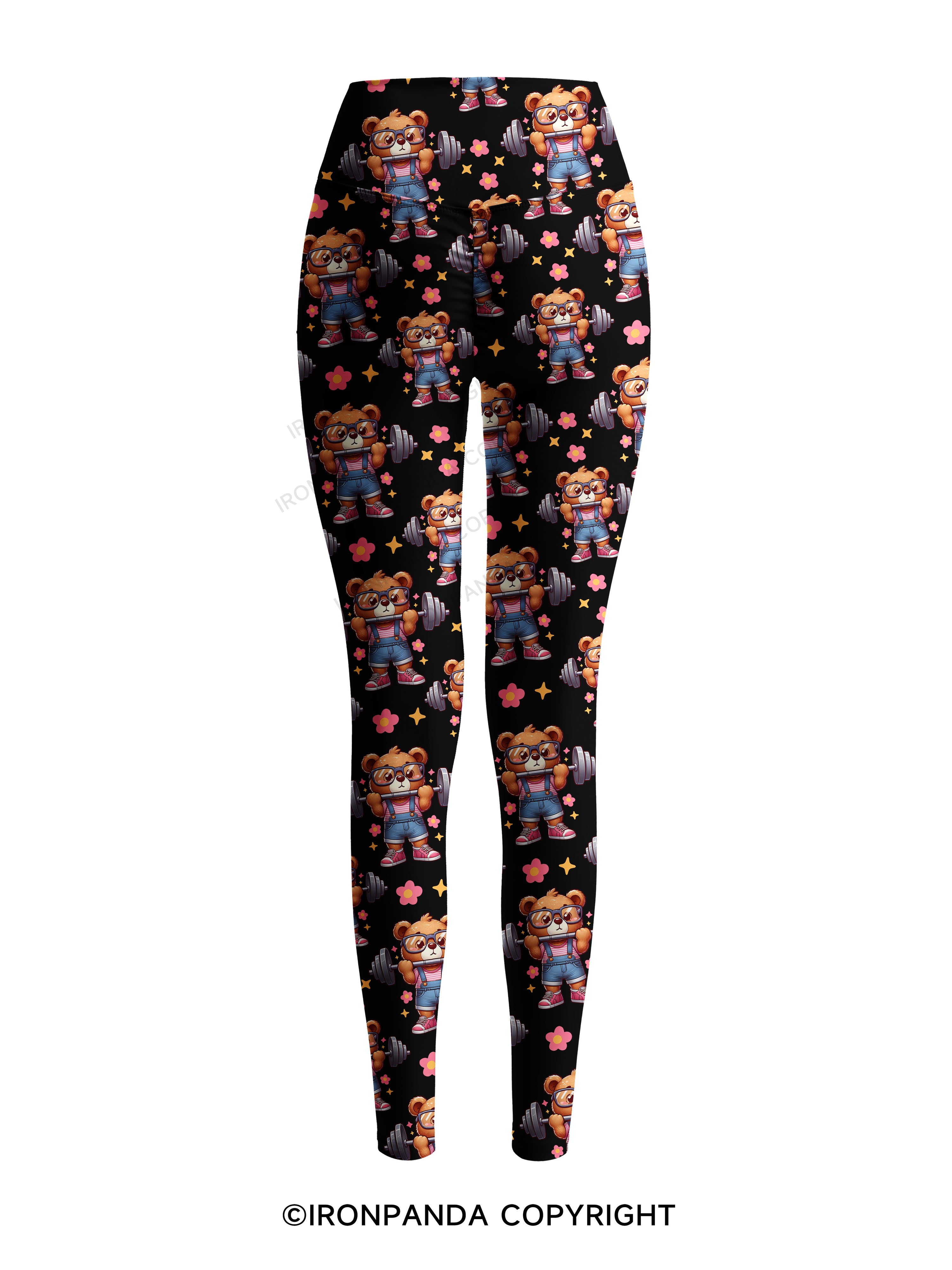 KINDA STRONG, SORTA FLUFFY Printed Yoga Pants