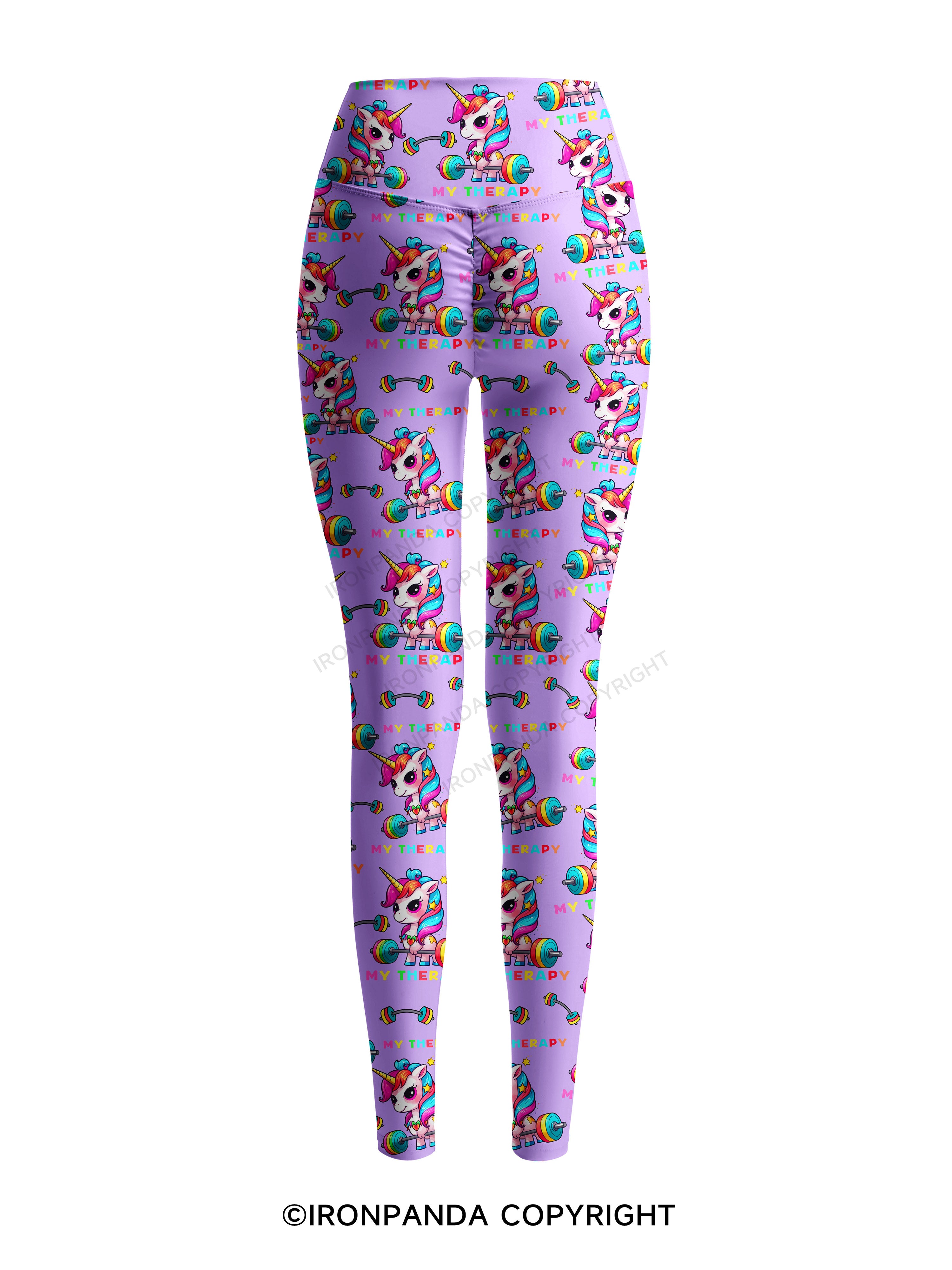 UNICORN MY THERAPY Printed Yoga Pants