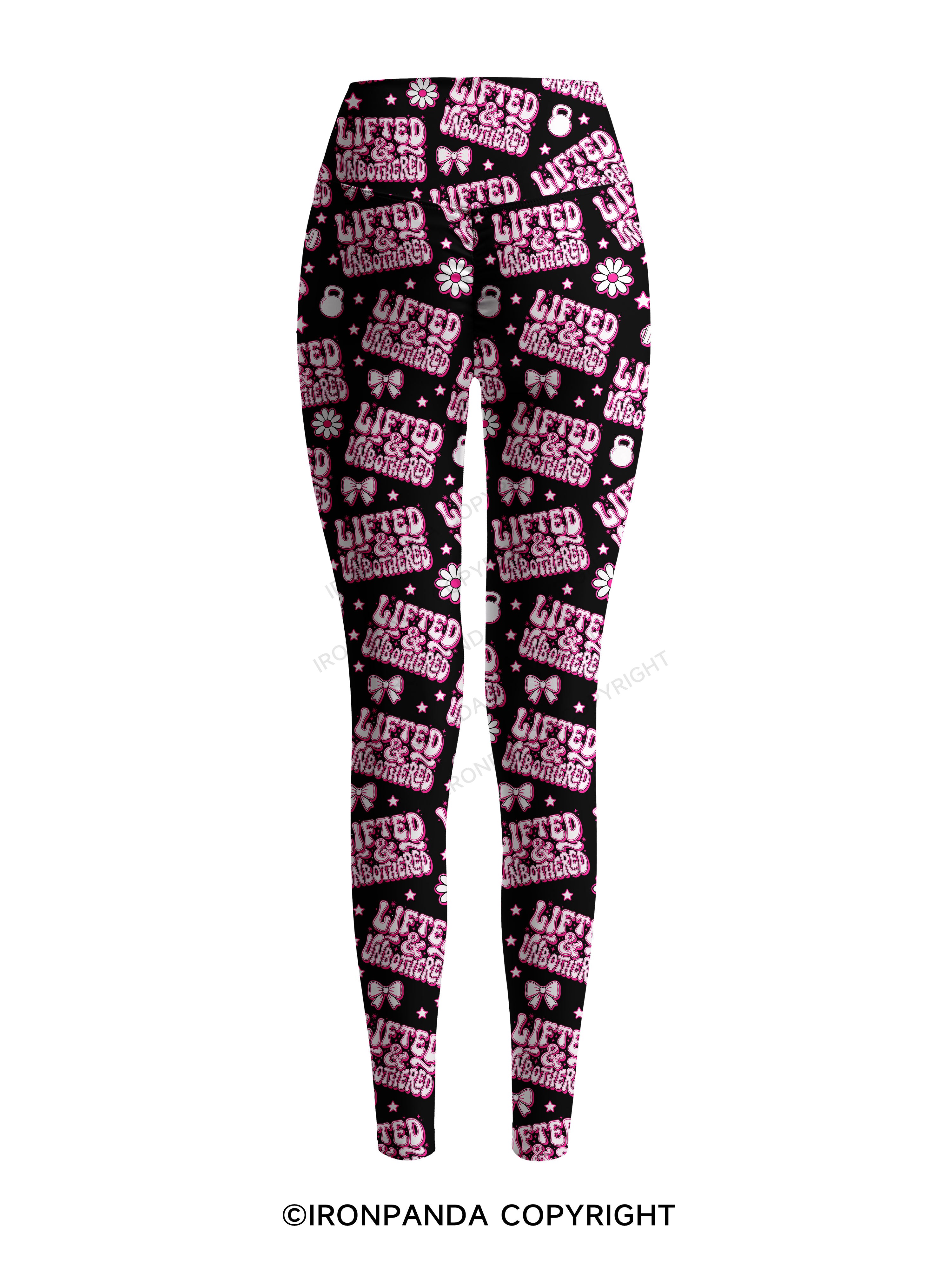Lifted And Unbothered Printed Yoga Pants