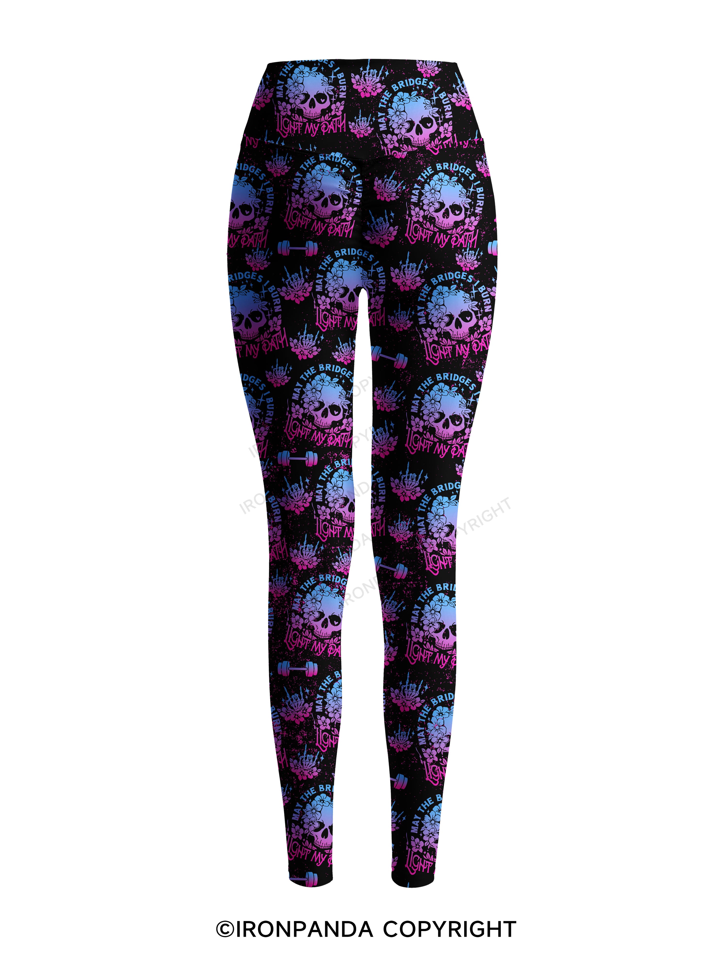 May The Bridges I Burn Light The Way Printed Yoga Pants