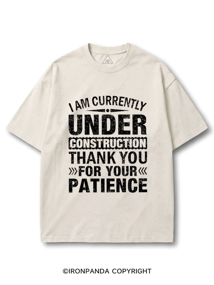 I Am Currently Under Construction Thank You For Your Patience COTTON PUMP COVER