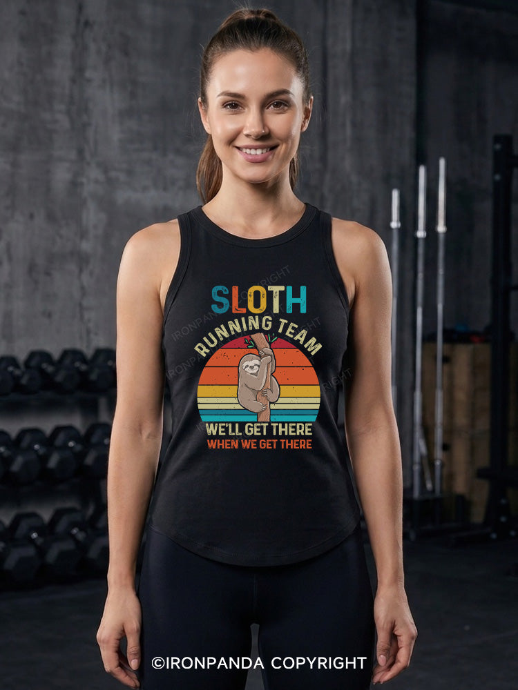 SLOTH RUNNING TEAM Fitted Tank Top