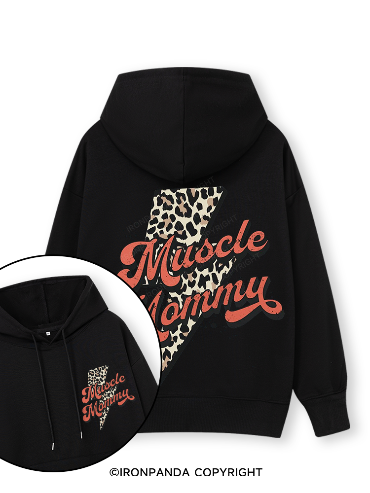 Retro Muscle Mommy Double-Sided Printed Classic Gym Hoodie