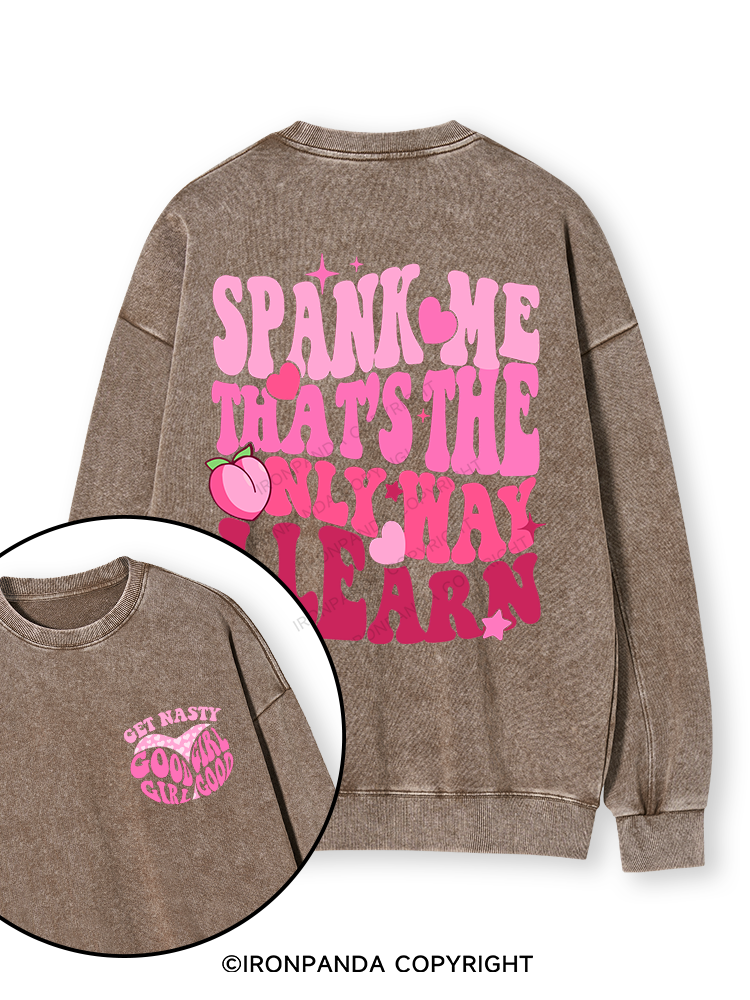 Get Nasty Good Girl Double-Sided Printed Washed Sweatshirt