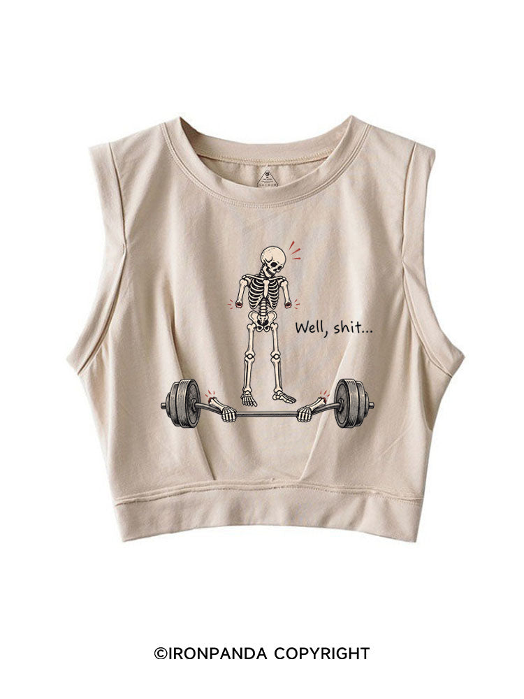 Well Shit Funny SLEEVELESS CROP TOPS