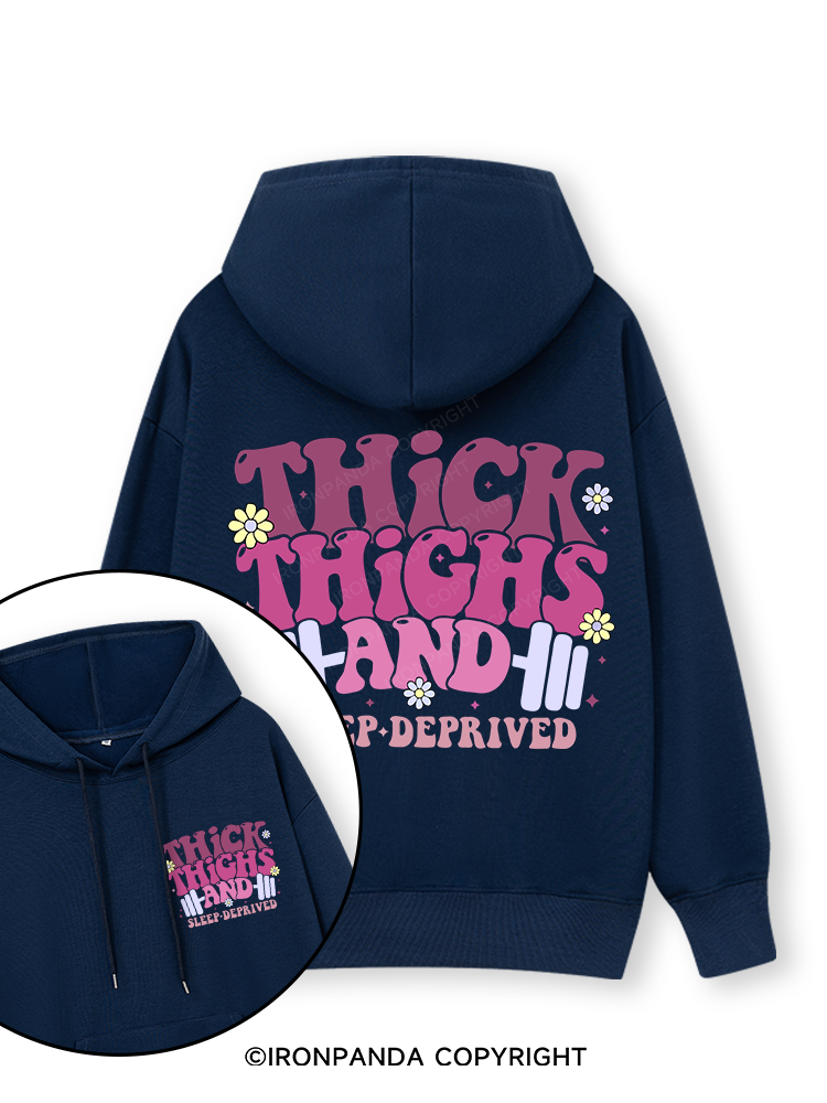 Thick Thighs And Sleep Deprived Double-Sided Printed Classic Gym Hoodie